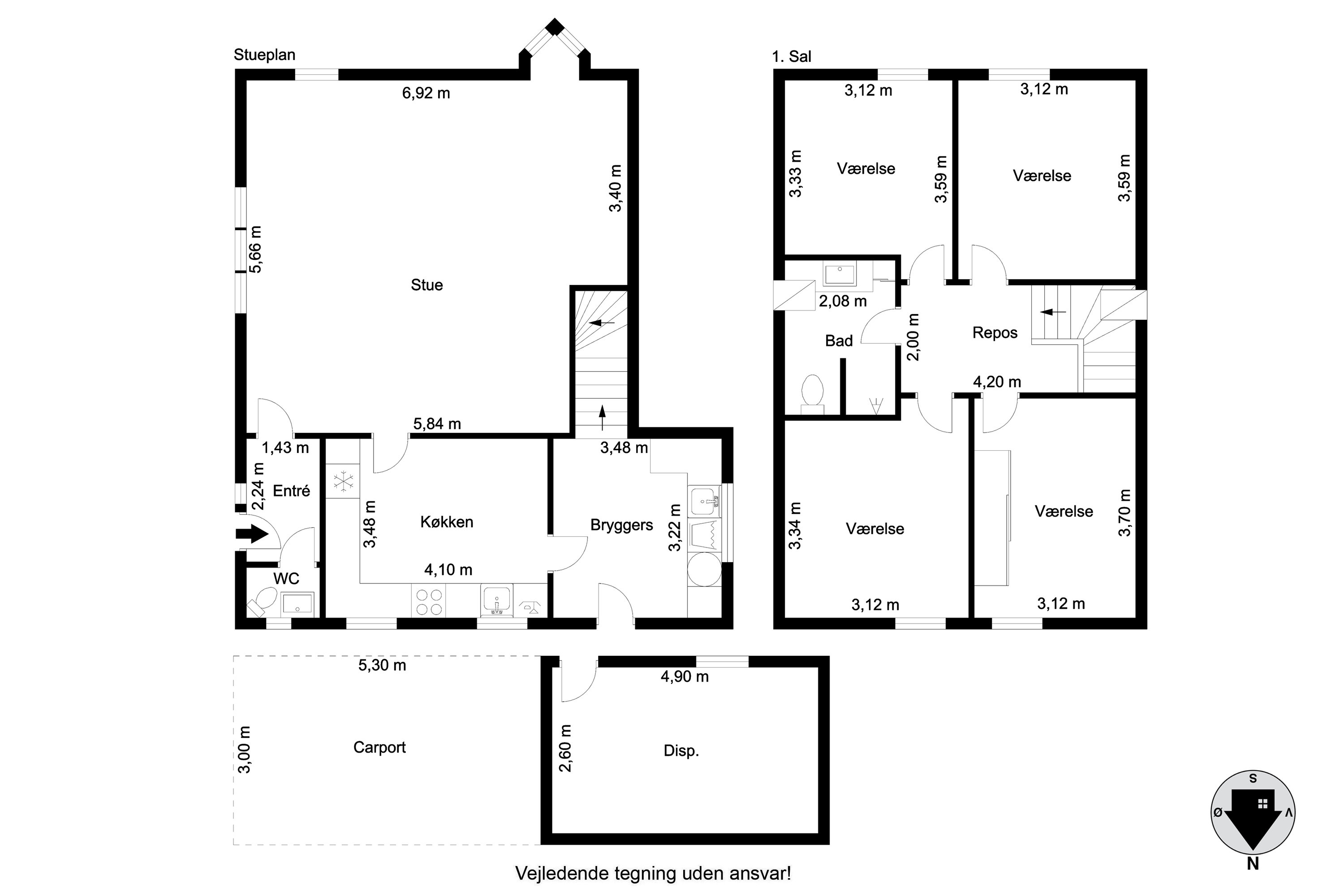 Plantegninger billede af Rolighedsvej 5, 9600 Aars