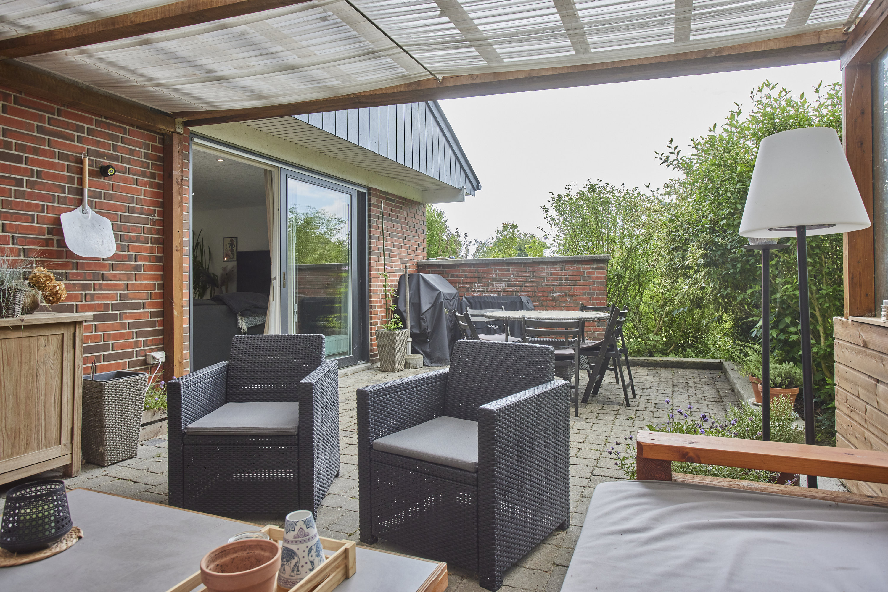 Fremhævet terrasse billede i fuldskærmstilstand. Billede af Højmarkstoften 13, 8600 Silkeborg