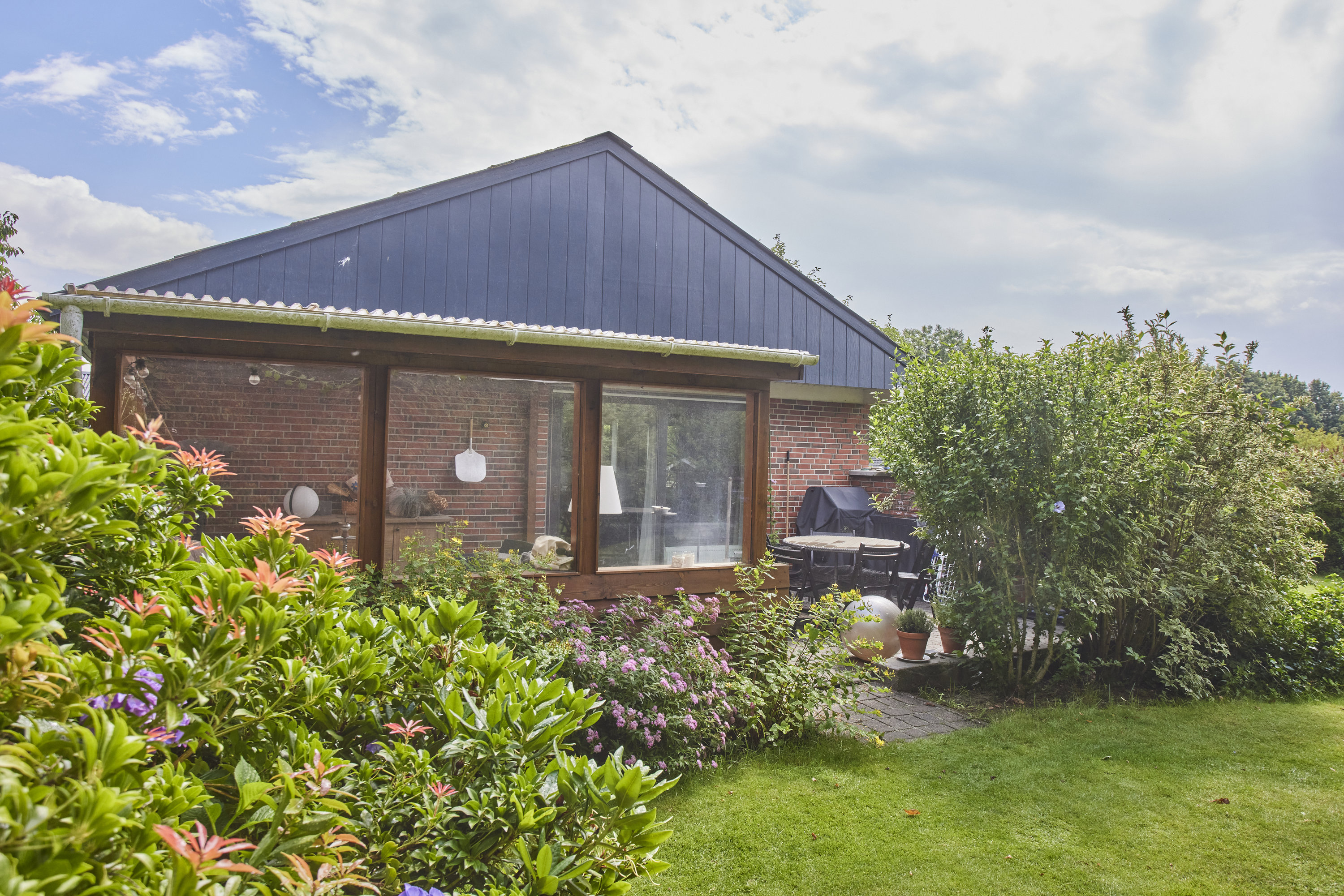 Fremhævet udestue billede i fuldskærmstilstand. Billede af Højmarkstoften 13, 8600 Silkeborg