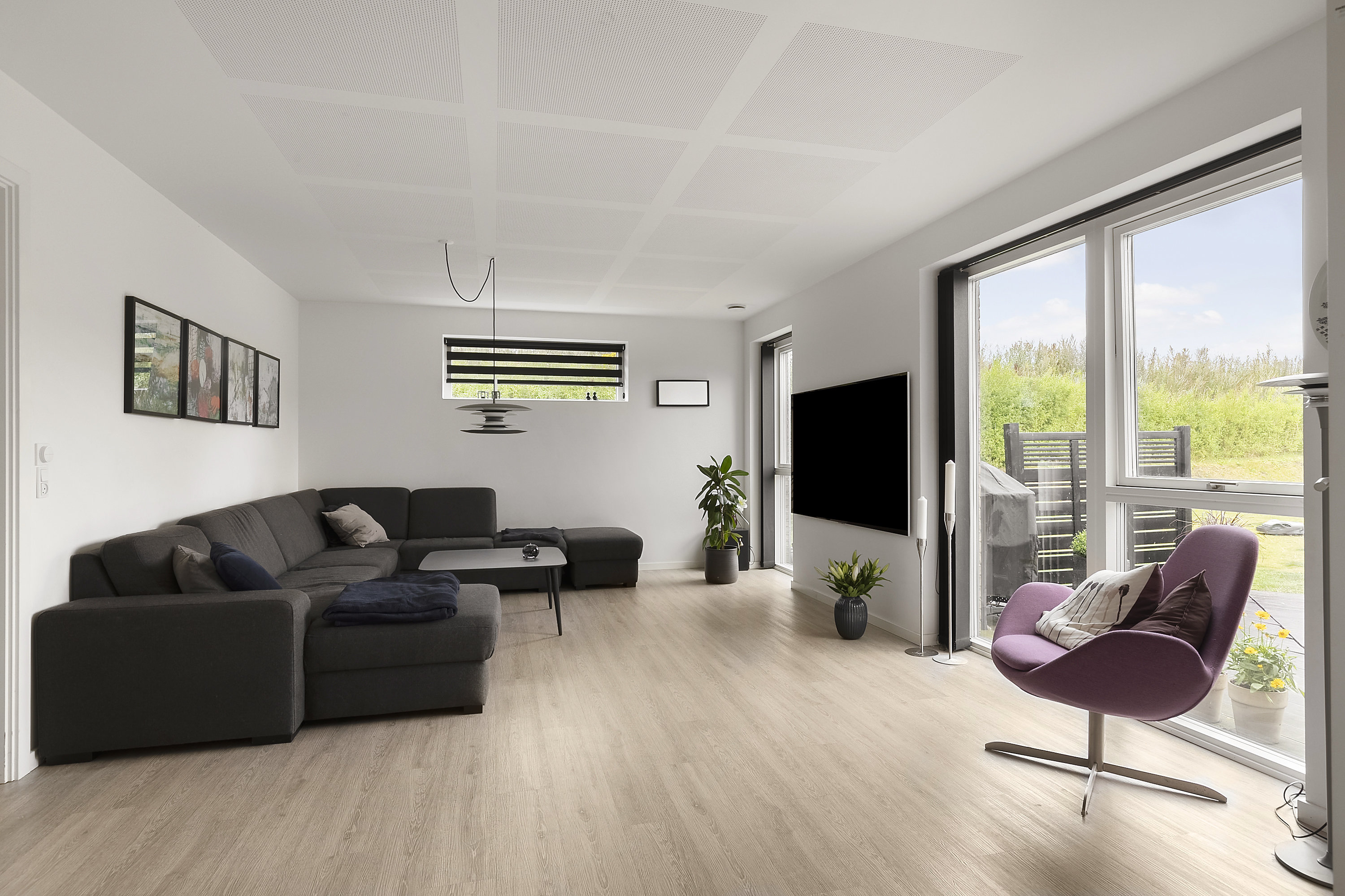 Fremhævet stue billede i fuldskærmstilstand. Billede af Nørregårds Alle 16, 8362 Hørning