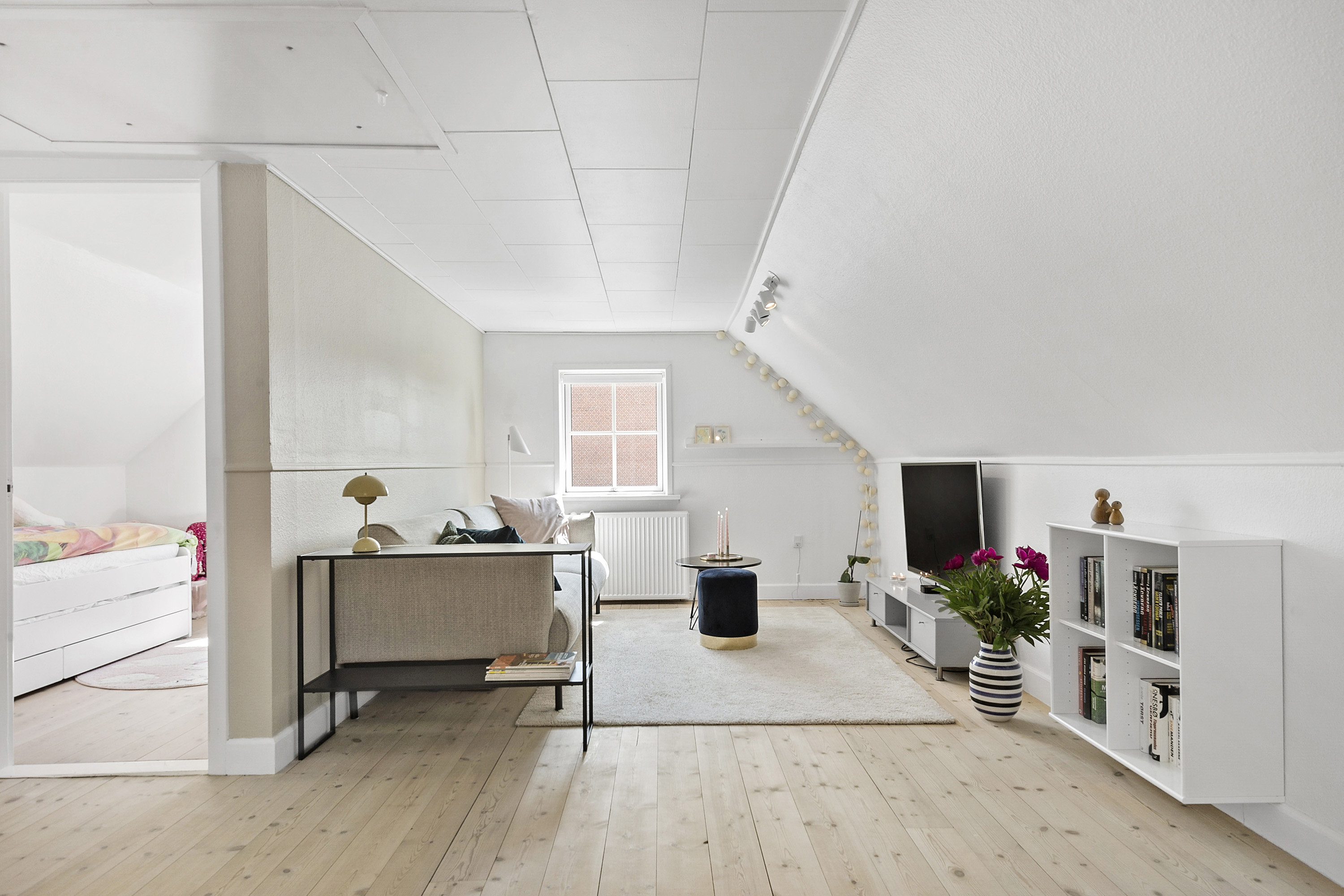 Fremhævet stue - 1. sal billede i fuldskærmstilstand. Billede af Vestergade 16B, Skanderborg By, 8660 Skanderborg