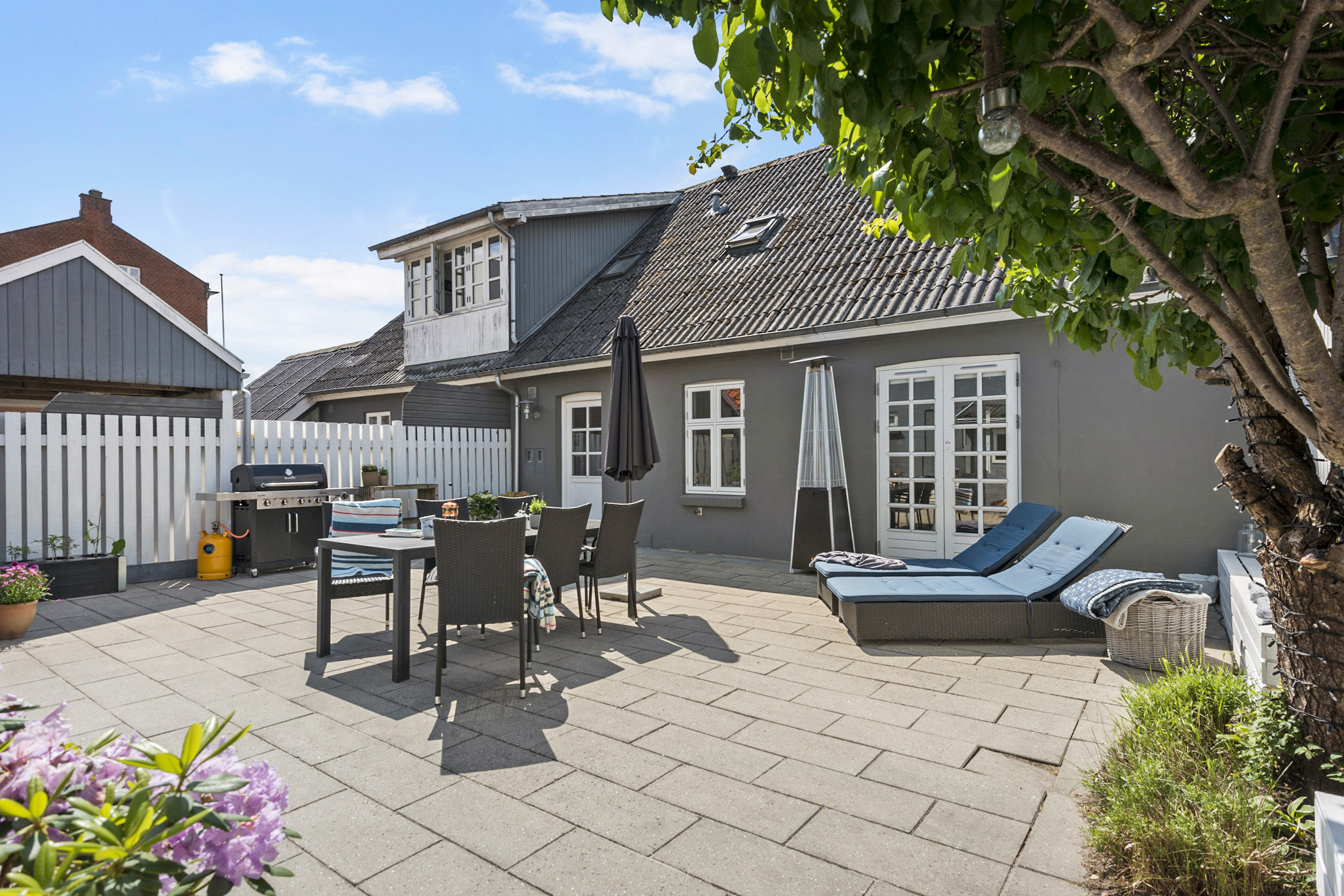 Fremhævet terrasse billede i fuldskærmstilstand. Billede af Vestergade 16B, Skanderborg By, 8660 Skanderborg