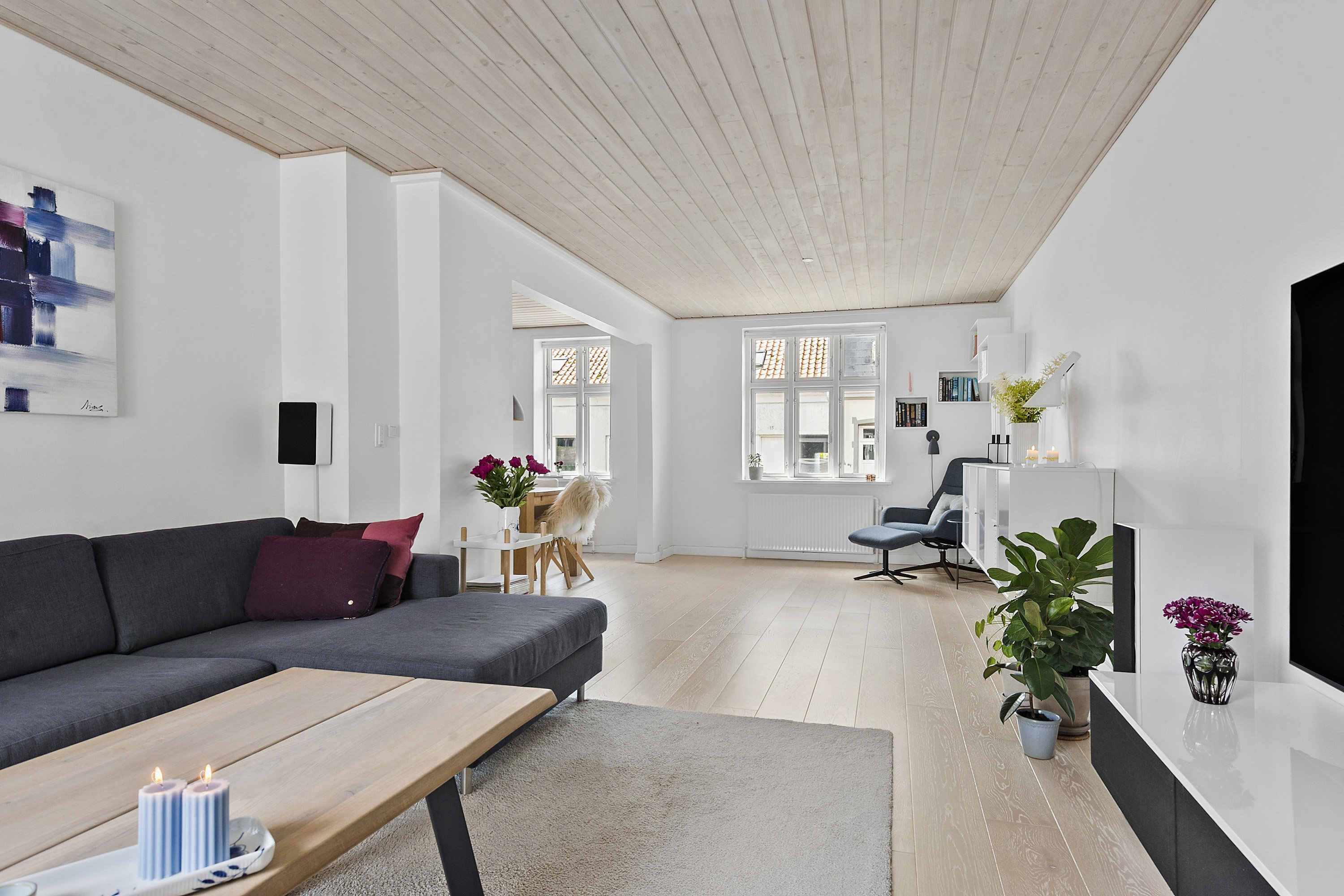 Fremhævet stue billede i fuldskærmstilstand. Billede af Vestergade 16B, Skanderborg By, 8660 Skanderborg