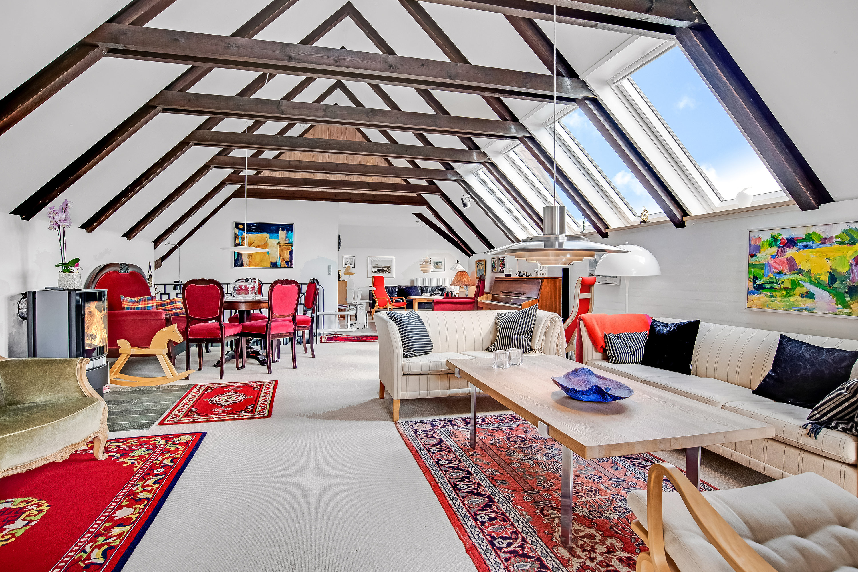 Fremhævet stue billede i fuldskærmstilstand. Billede af Nis Petersens Vej 22, 7620 Lemvig