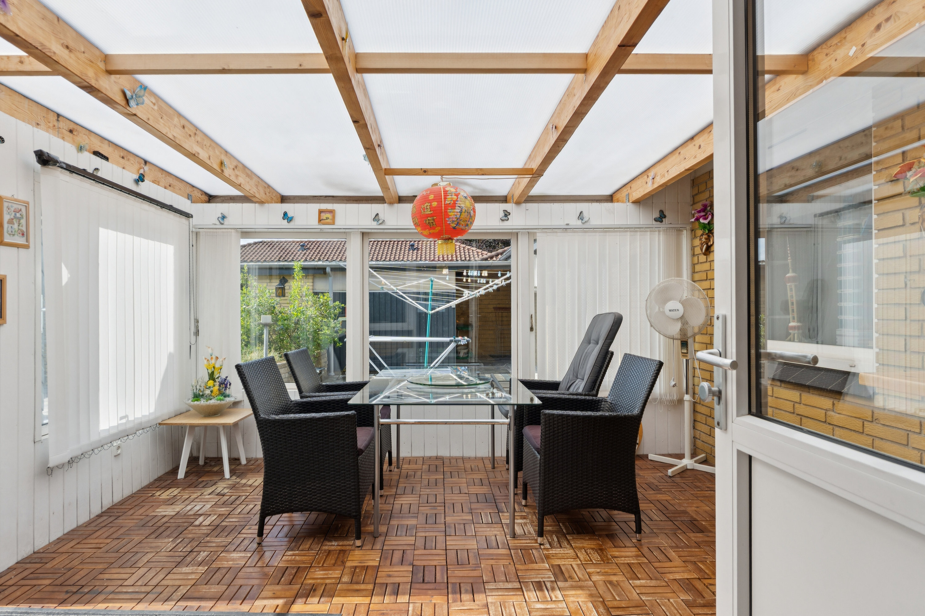 Fremhævet overdækket terrasse billede i fuldskærmstilstand. Billede af Poul Gerness Vej 2, 7430 Ikast