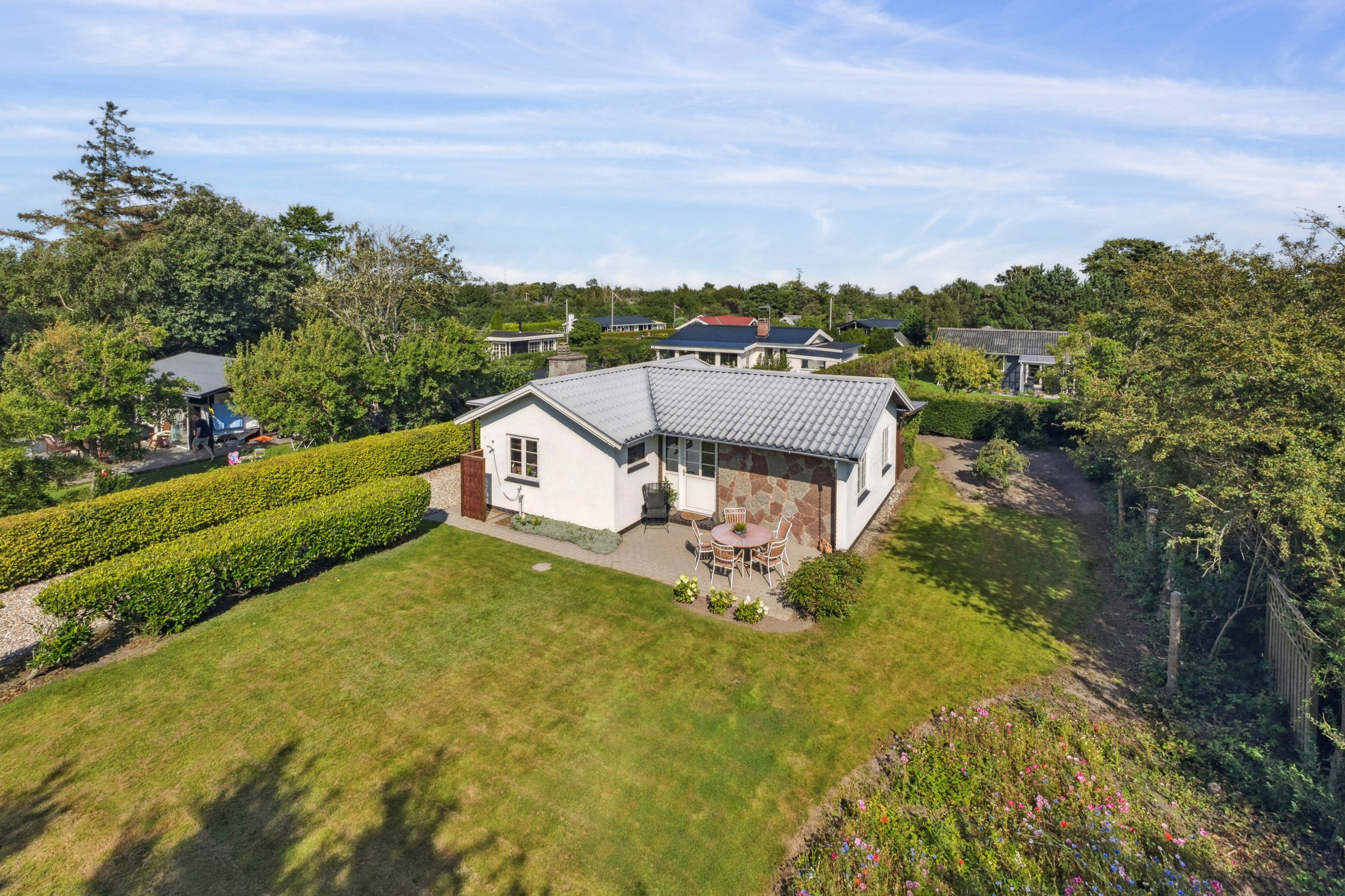 Fremhævet luftfoto billede i fuldskærmstilstand. Billede af Tranevej 7, Ll Kongsmark, 4200 Slagelse