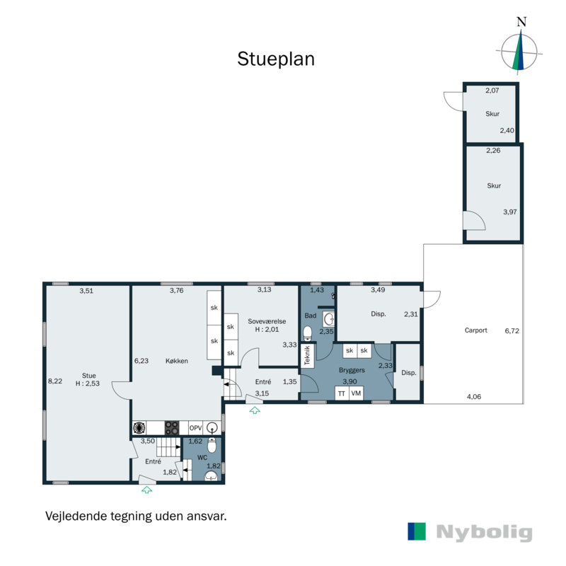 Plantegninger billede af Højvang 1A, 6230 Rødekro
