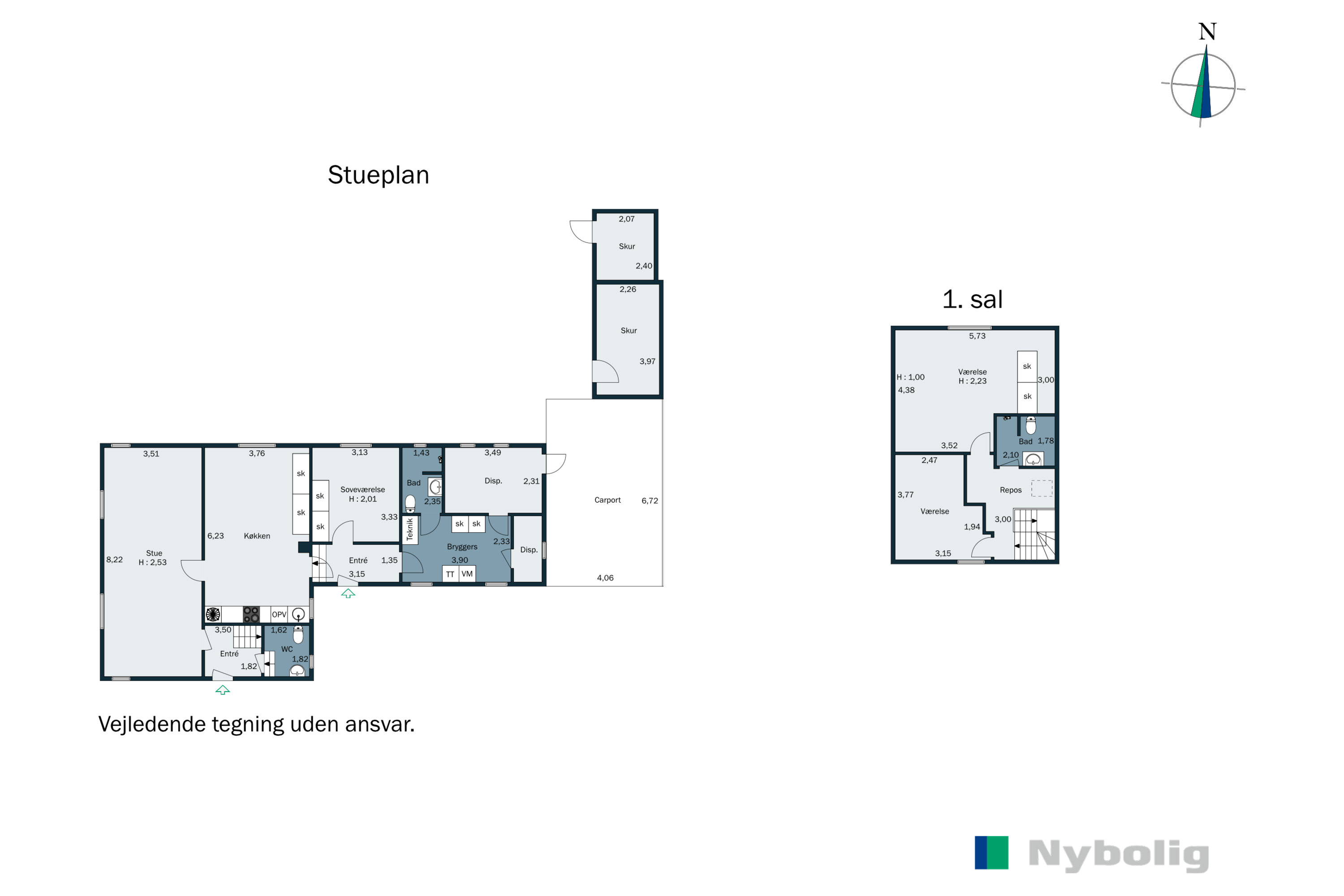 Plantegninger billede af Højvang 1A, 6230 Rødekro
