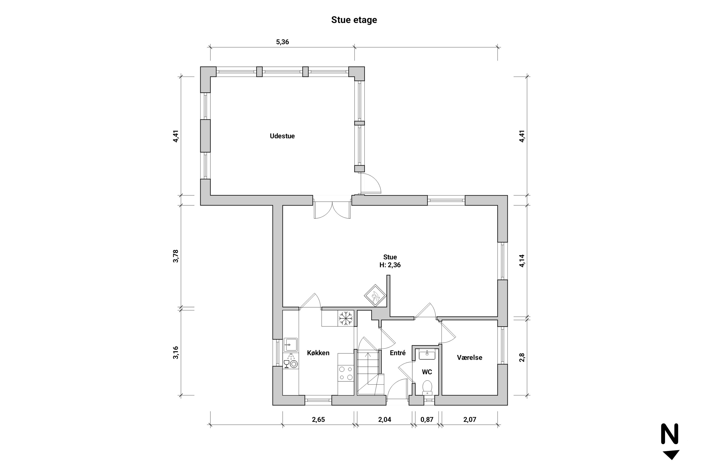 Plantegninger billede af Nykøbingvej 163, Horreby, 4800 Nykøbing F
