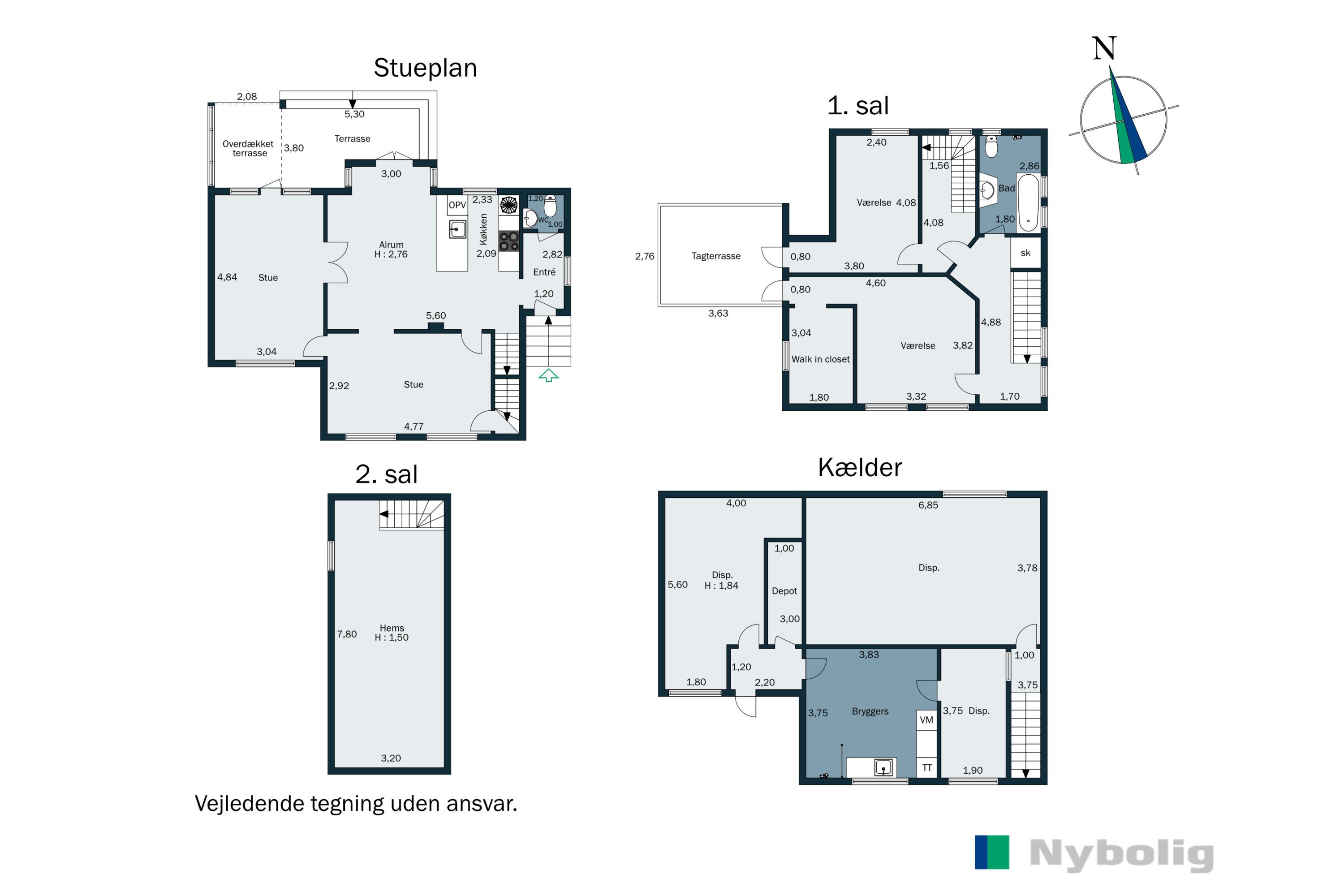 Plantegninger billede af Eivindsvej 5, 2920 Charlottenlund