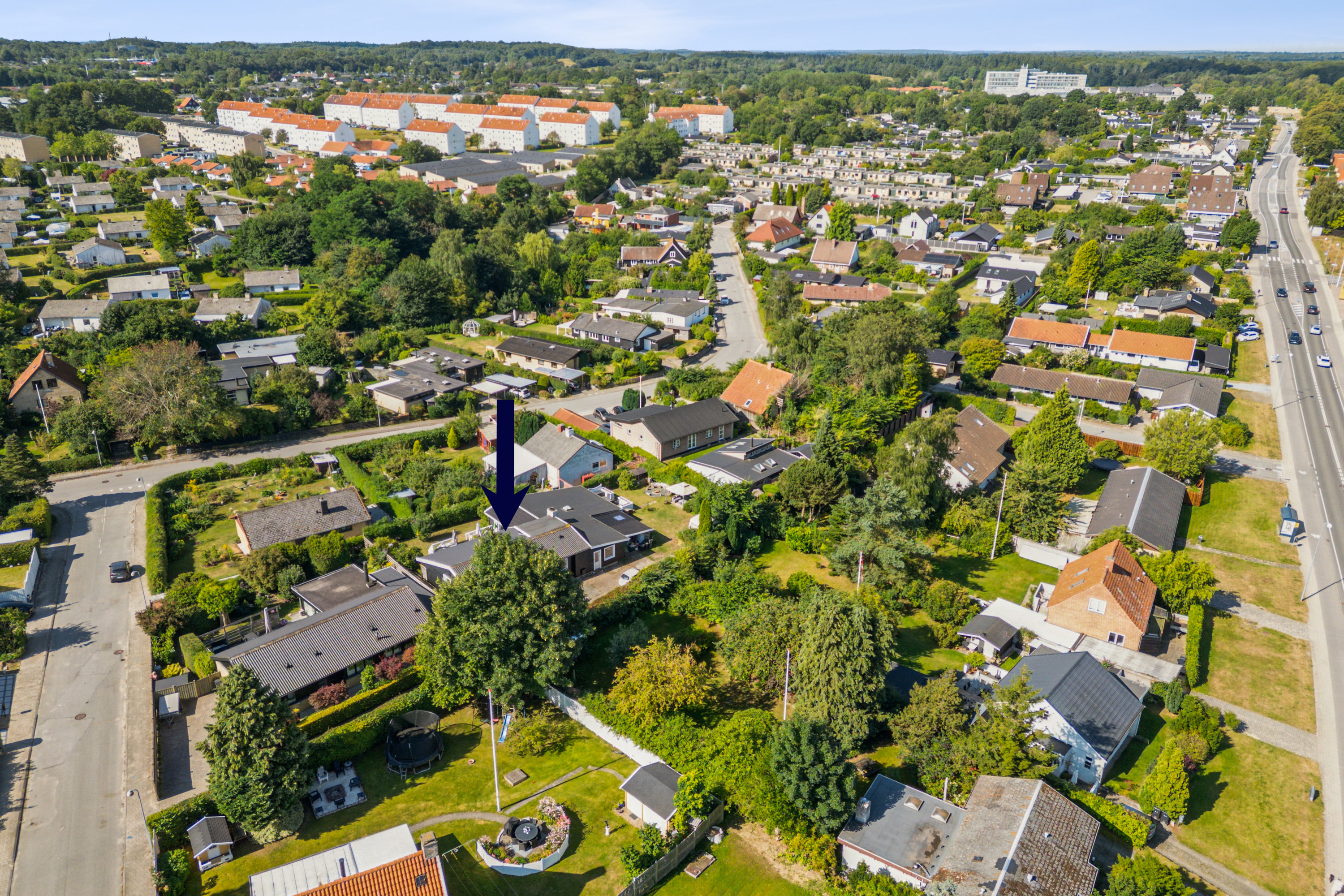 Fremhævet luftfoto billede i fuldskærmstilstand. Billede af Chr Winthers Vej 4A, 3000 Helsingør