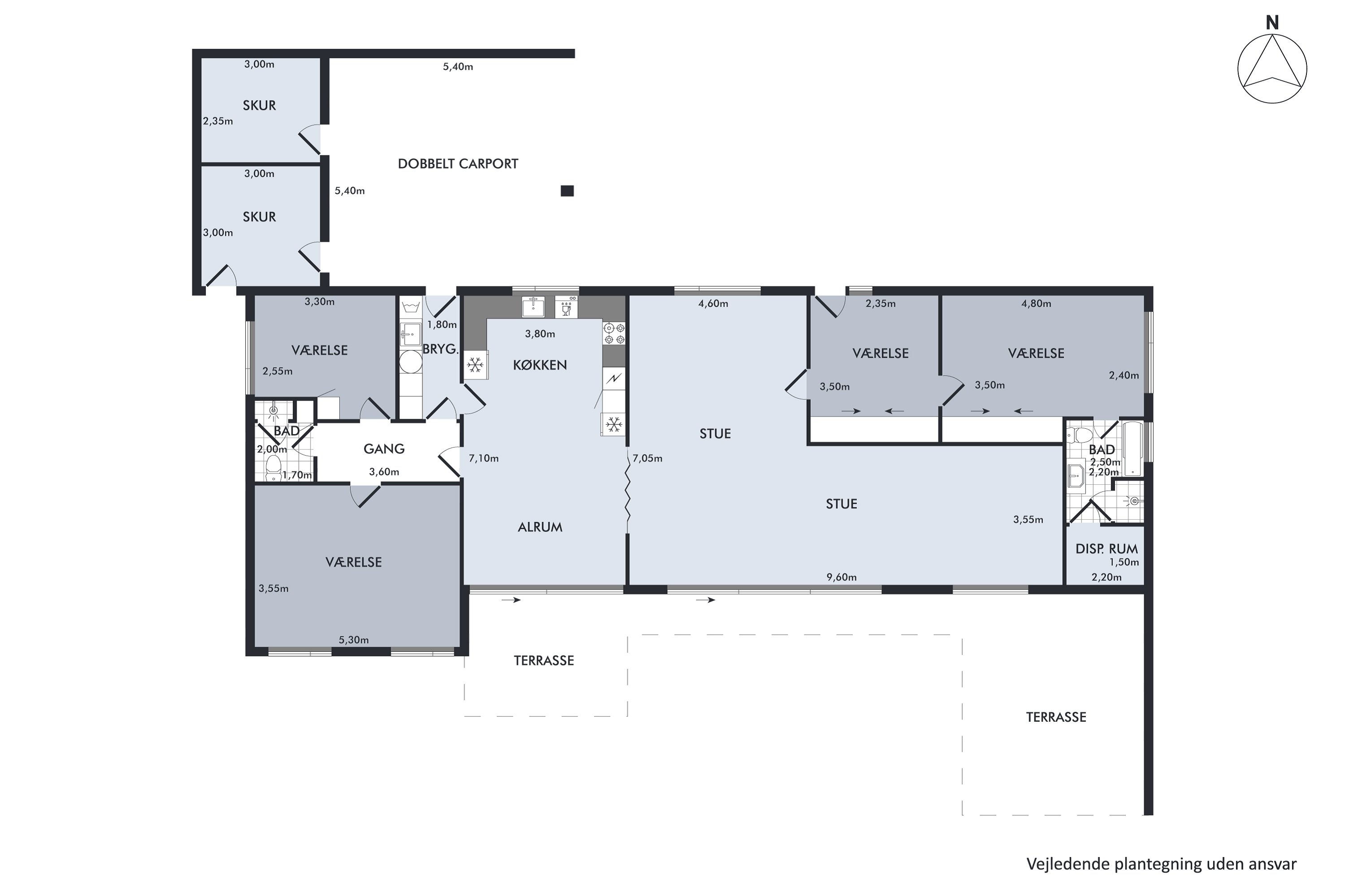 Plantegninger billede af Bavnevej 129, Tvede, 8930 Randers NØ