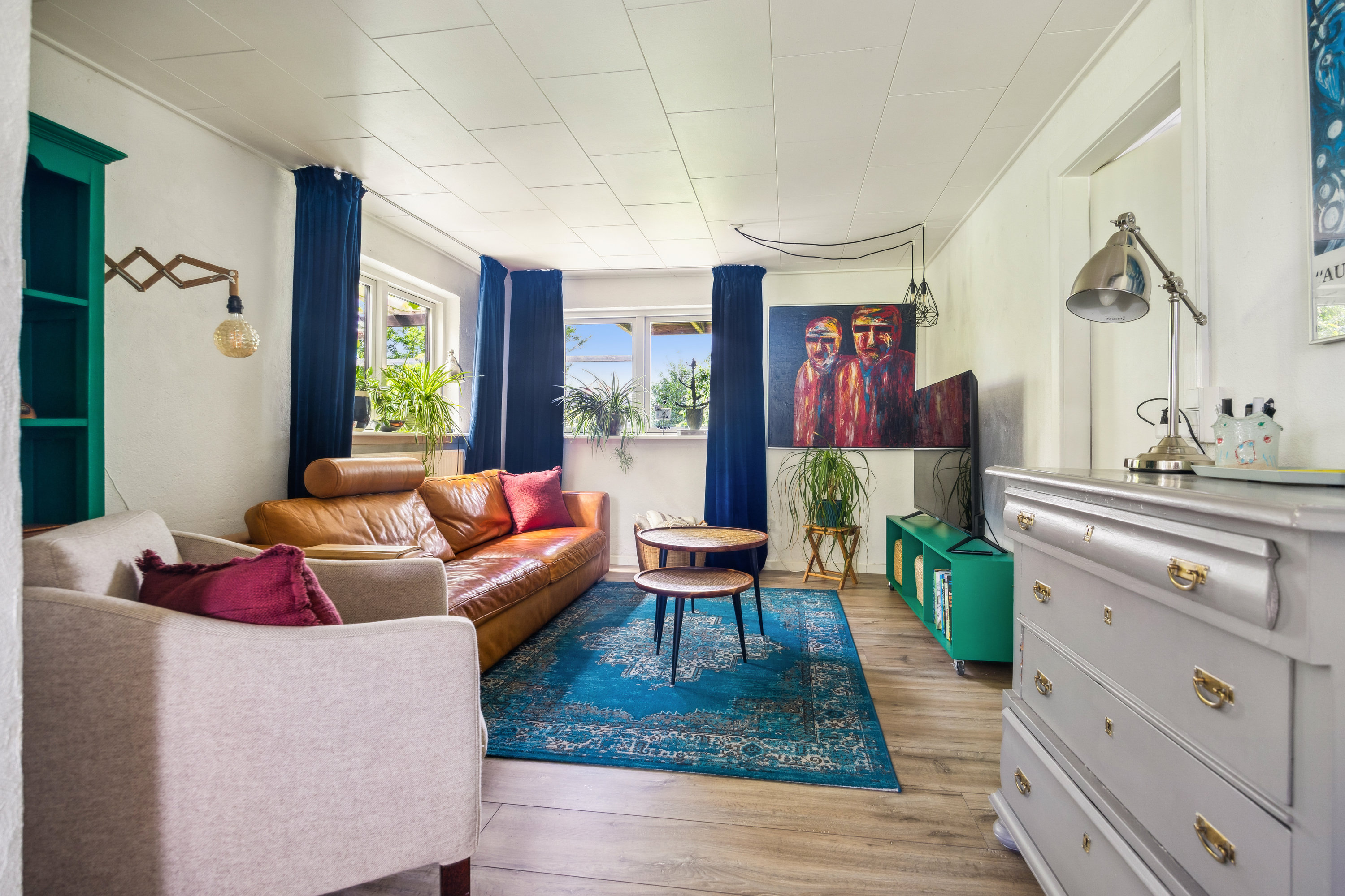 Fremhævet stue billede i fuldskærmstilstand. Billede af Lindumvej 6, Hvornum, 9500 Hobro