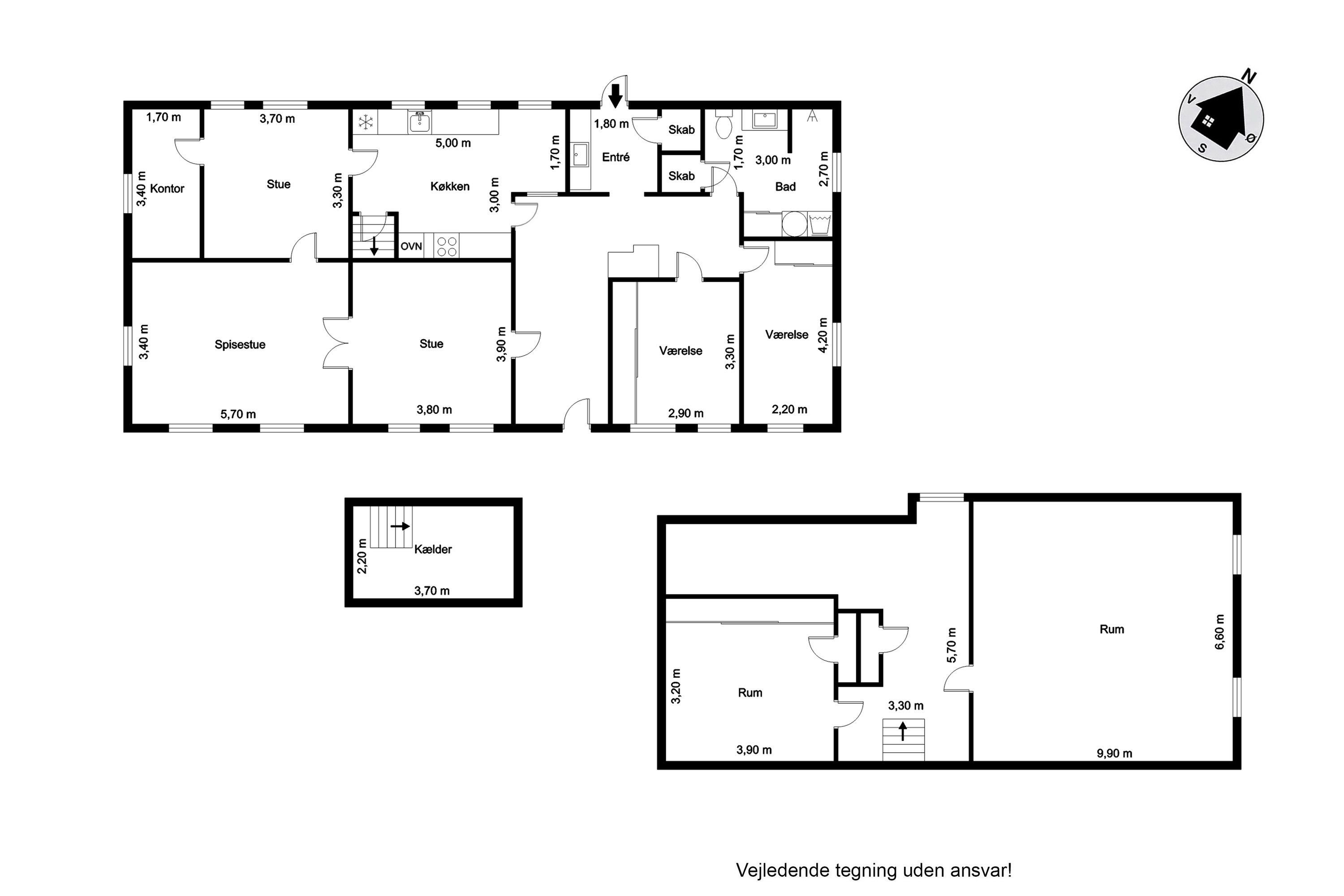 Plantegninger billede af Rudbølvej 3, 6280 Højer