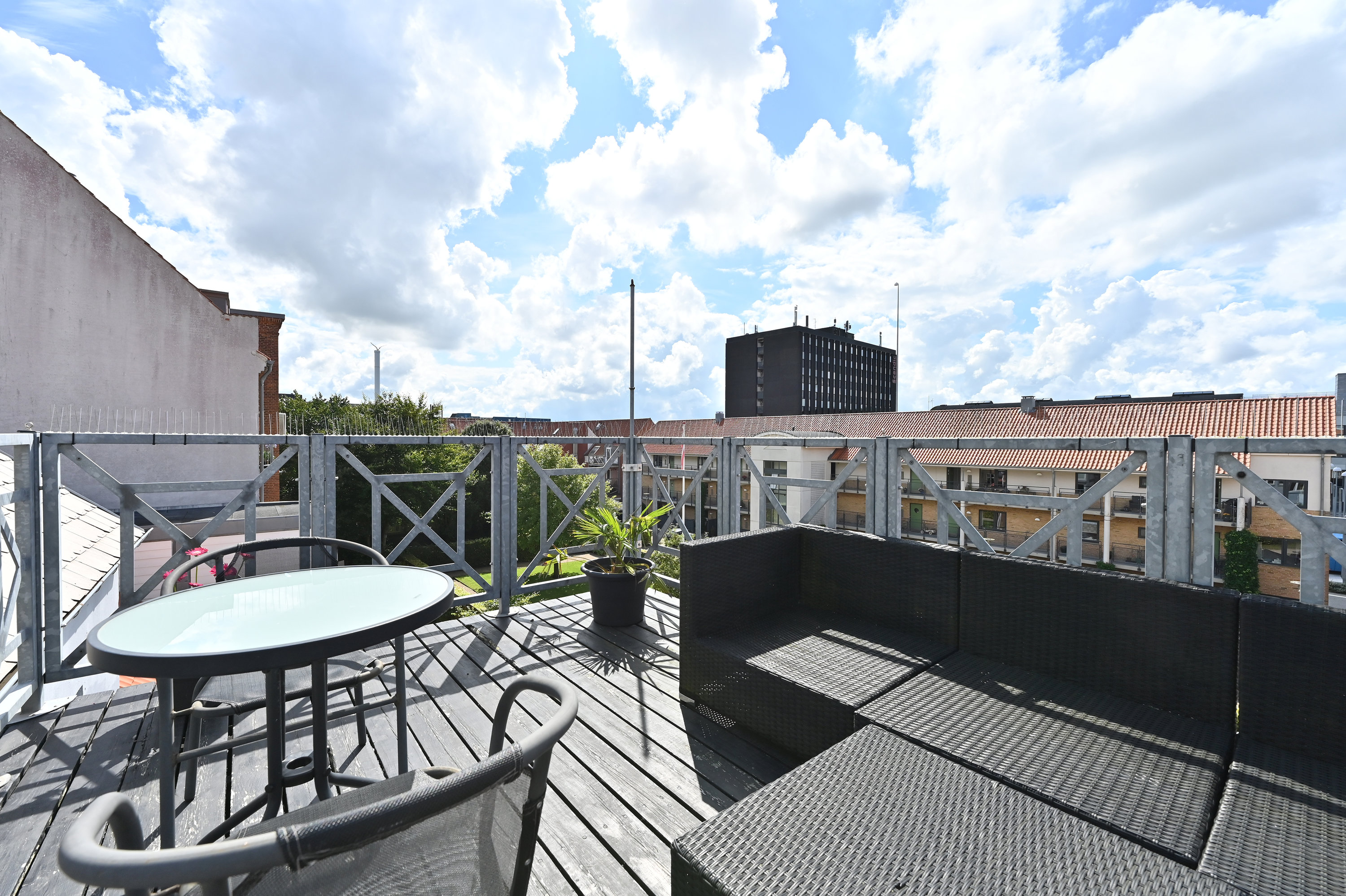 Fremhævet tagterrasse billede i fuldskærmstilstand. Billede af Grønnegade 2A, 2., 7400 Herning