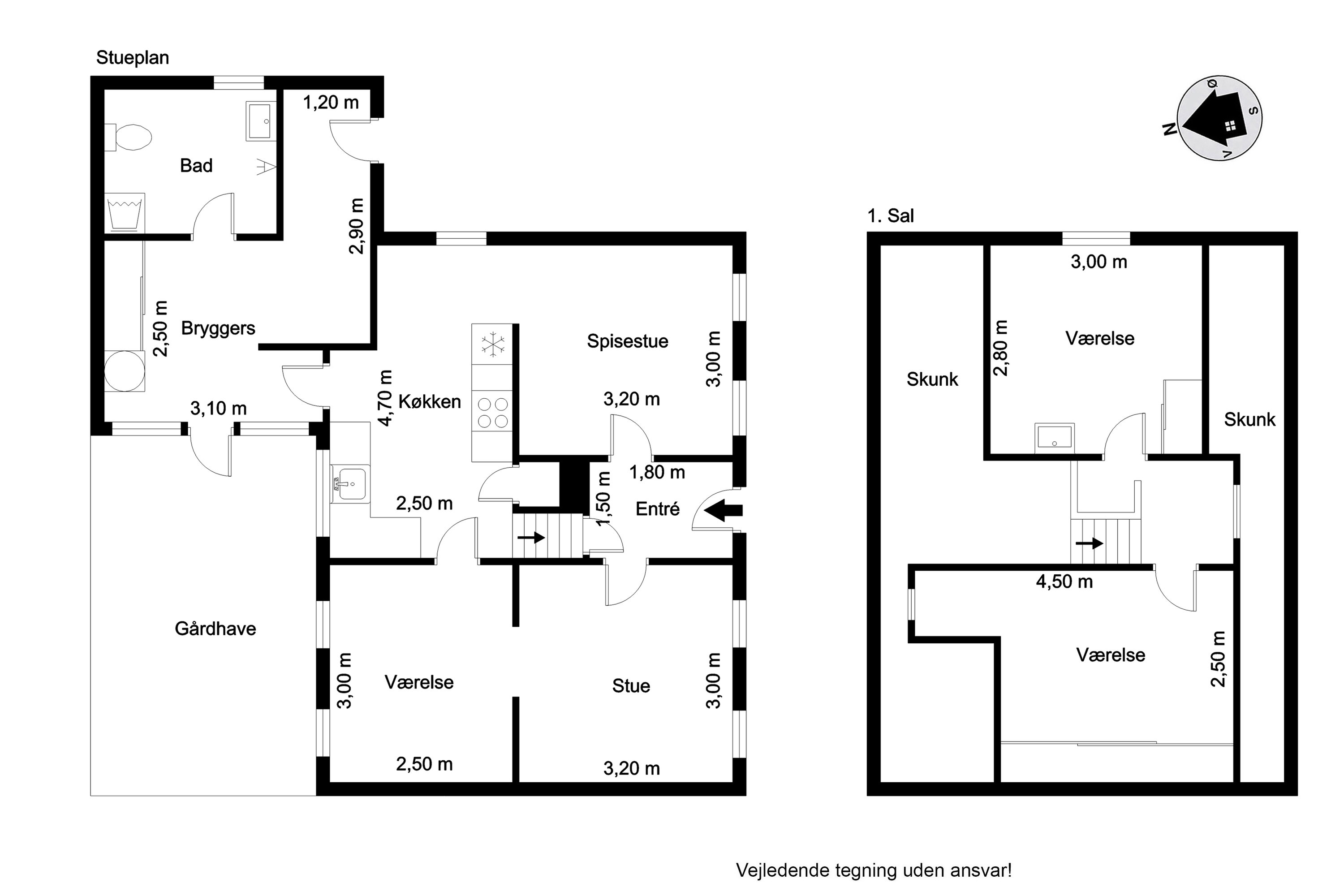 Plantegninger billede af Tværvej 3, Nordby, 6720 Fanø