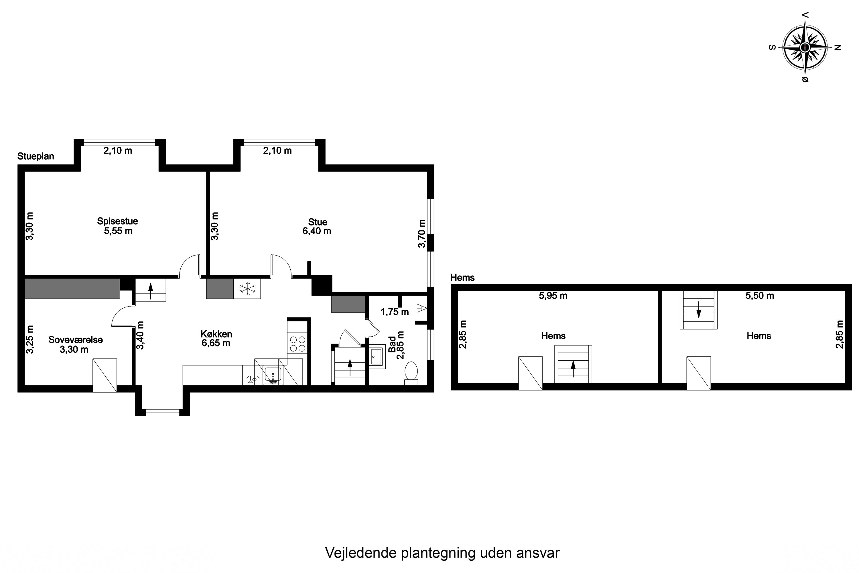 Plantegninger billede af Jyllandsgade 129A, 1., 6700 Esbjerg