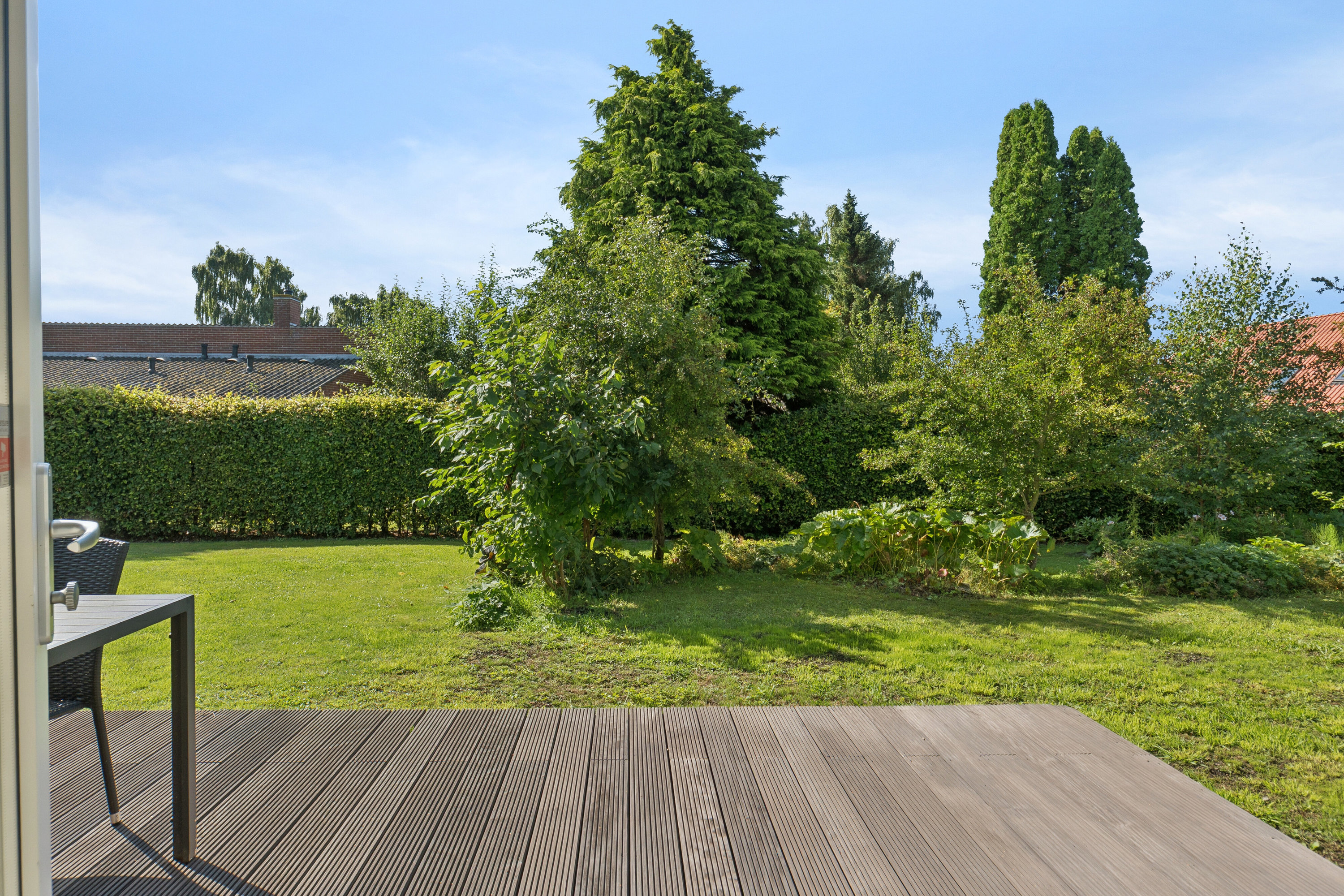 Fremhævet set fra haven billede i fuldskærmstilstand. Billede af Stenbukken 48, 5700 Svendborg