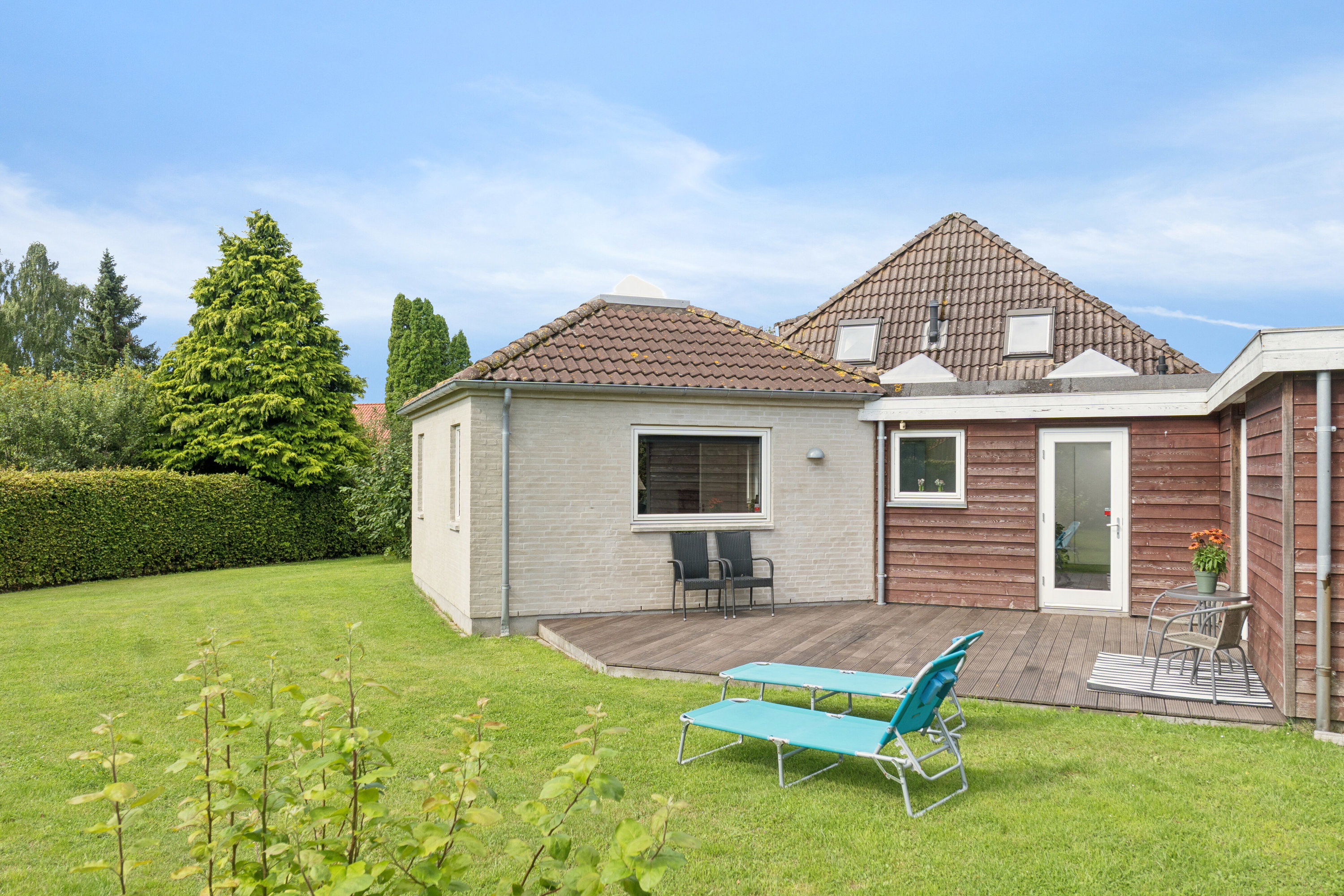 Fremhævet set fra haven billede i fuldskærmstilstand. Billede af Stenbukken 48, 5700 Svendborg