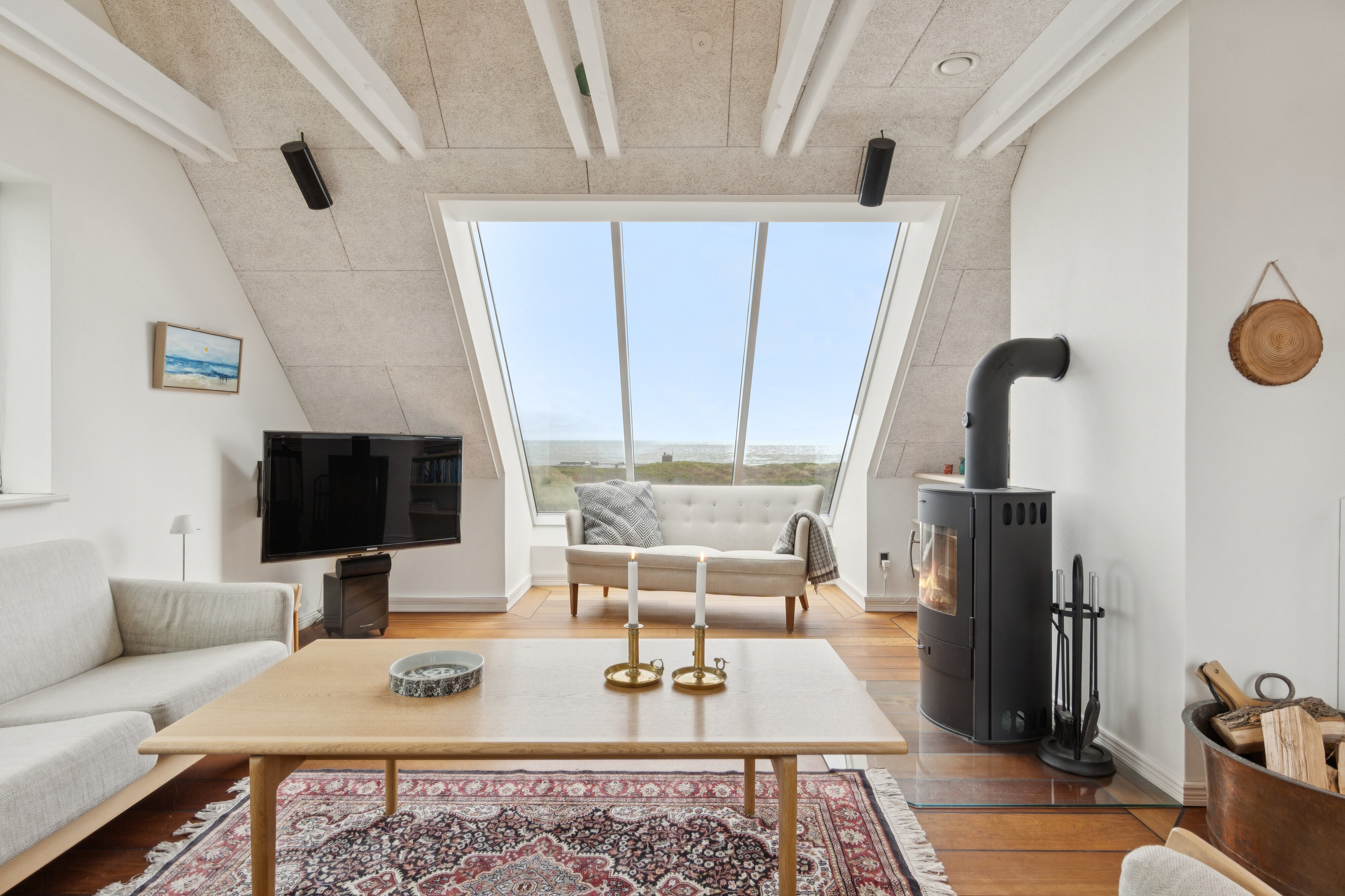 Fremhævet stue billede i fuldskærmstilstand. Billede af Stågbak 8, Klitmøller, 7700 Thisted