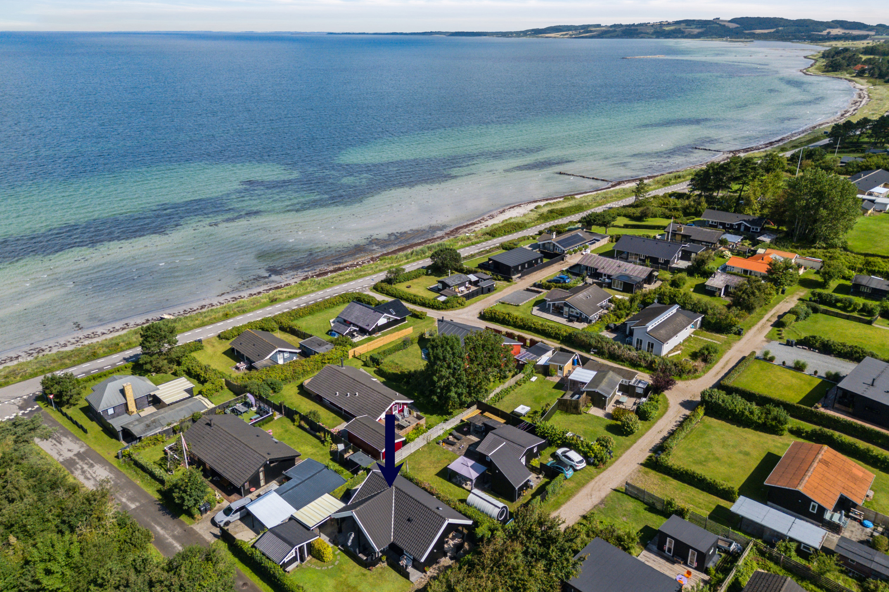 Fremhævet luftfoto billede i fuldskærmstilstand. Billede af Egevej 3, Havnsø, 4591 Føllenslev