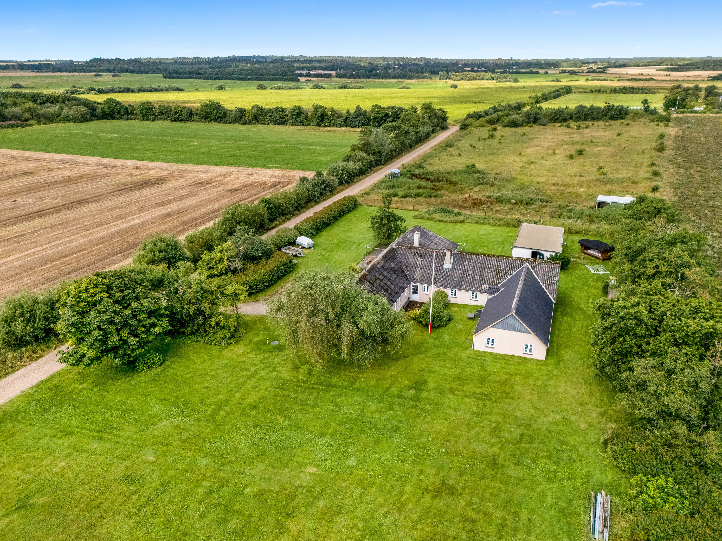 Miniaturebillede 2: luftfoto. Billede af Kollevej 60, 6830 Nørre Nebel