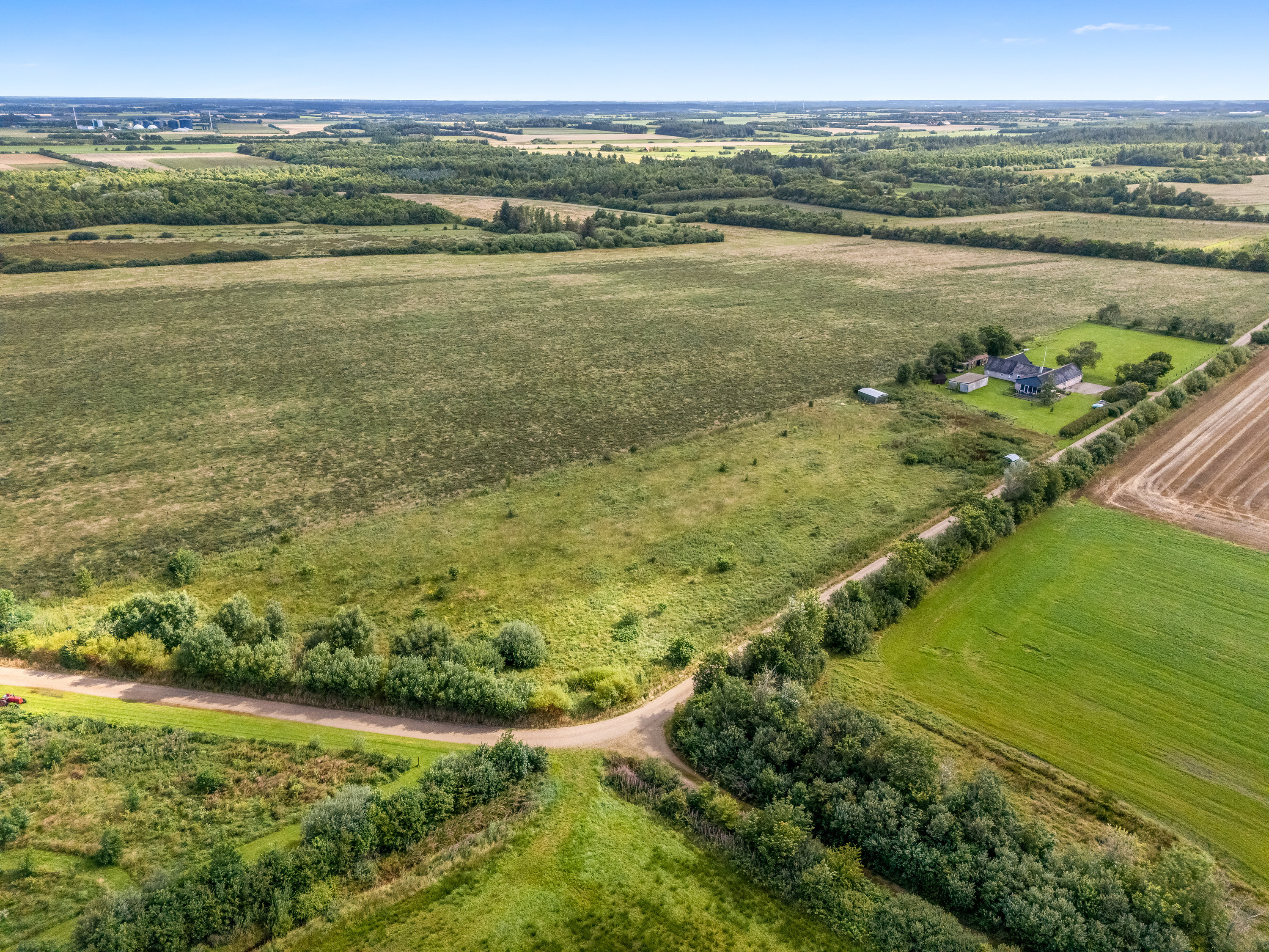 Fremhævet luftfoto billede i fuldskærmstilstand. Billede af Kollevej 60, 6830 Nørre Nebel