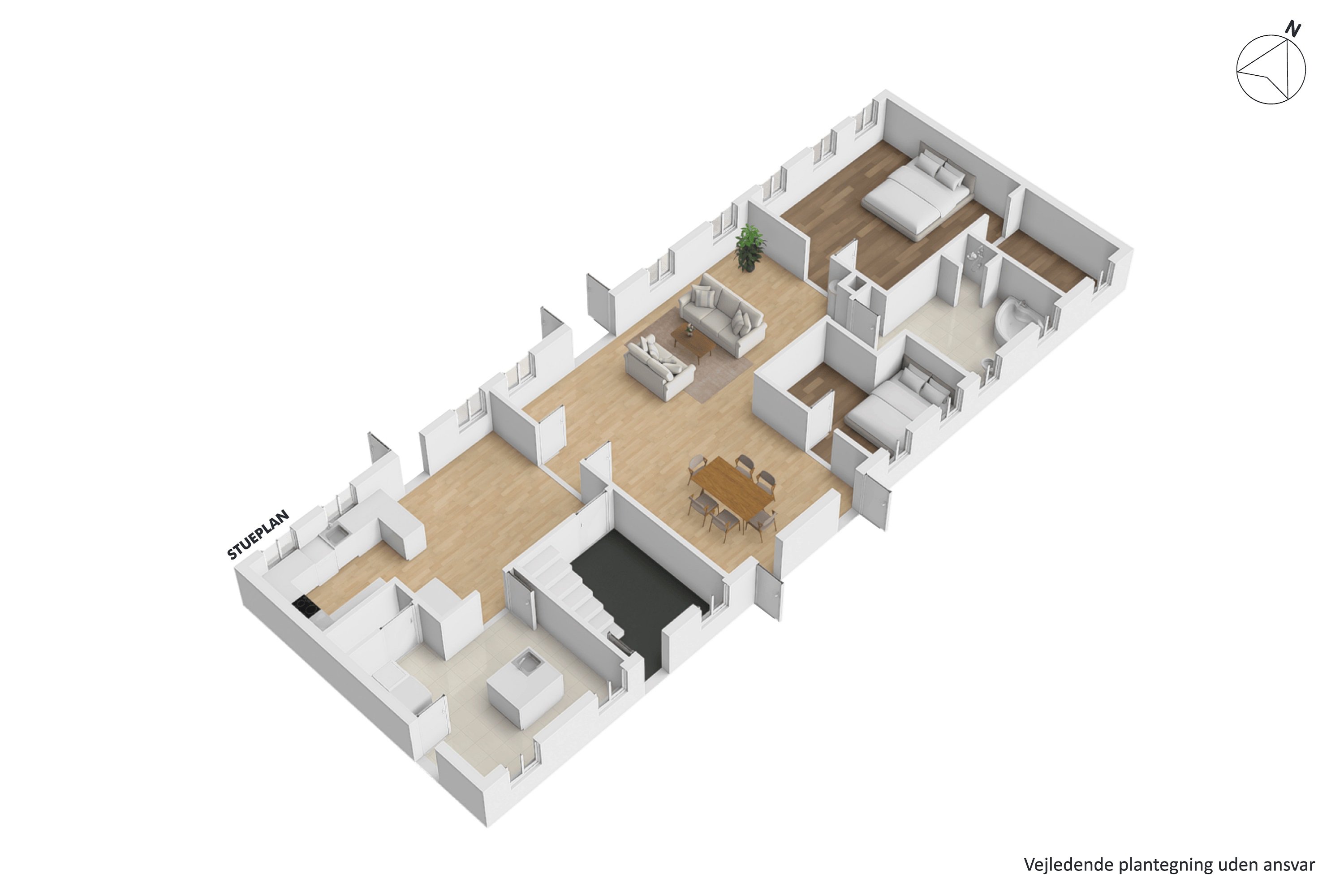 Plantegninger billede af Haarvej 19, Sandby, 8382 Hinnerup