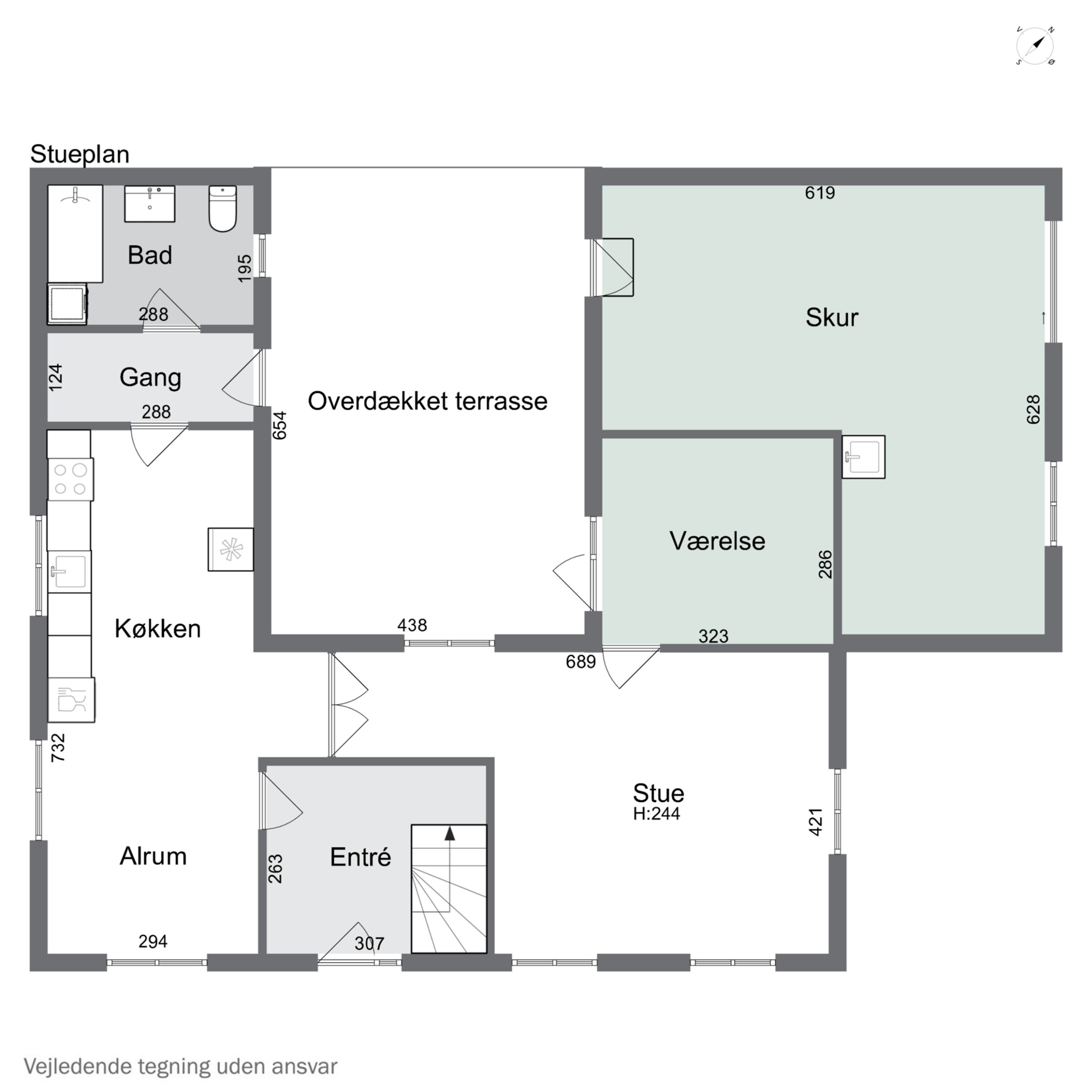 Plantegninger billede af Ågerupvej 15, 4400 Kalundborg