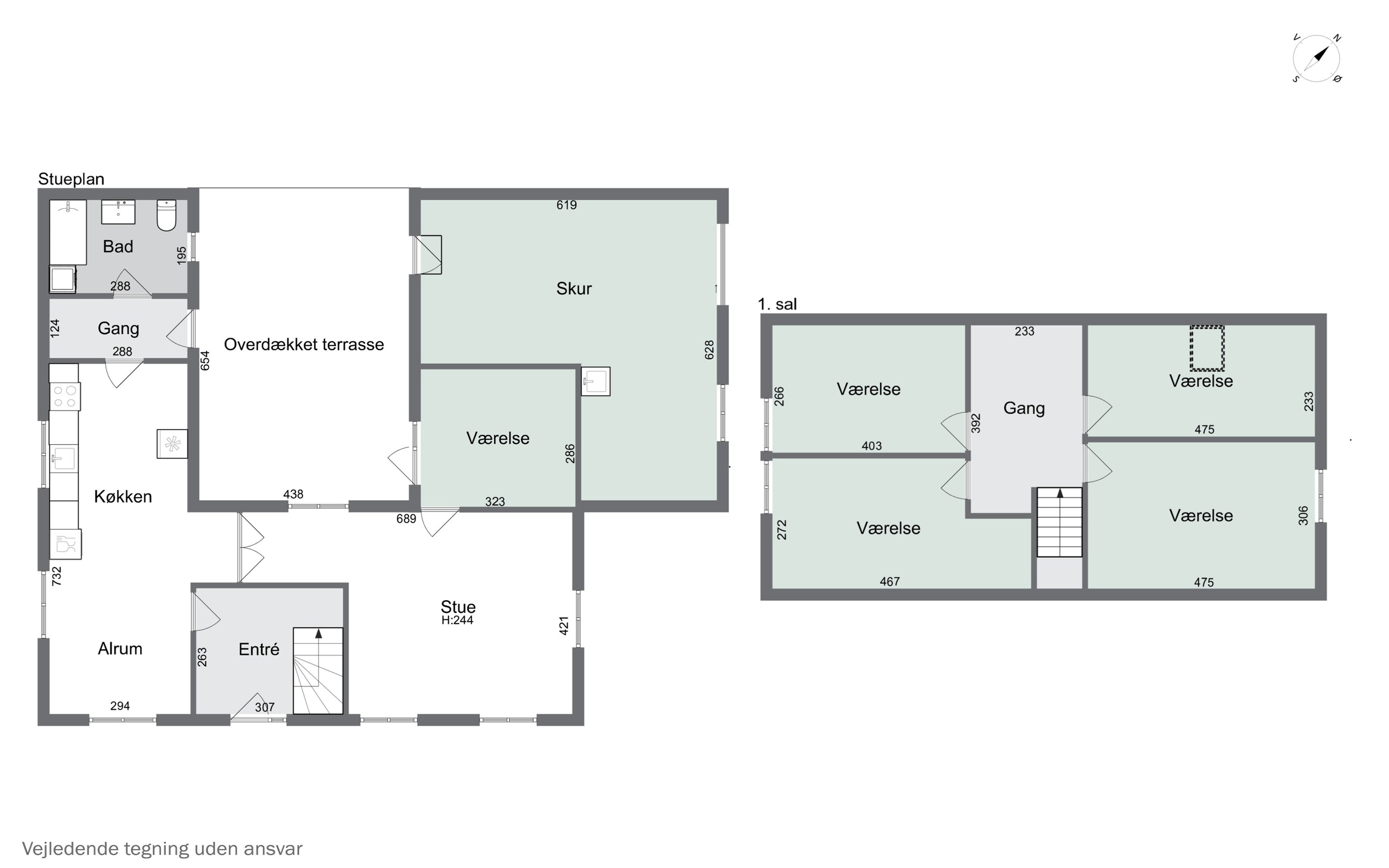 Plantegninger billede af Ågerupvej 15, 4400 Kalundborg