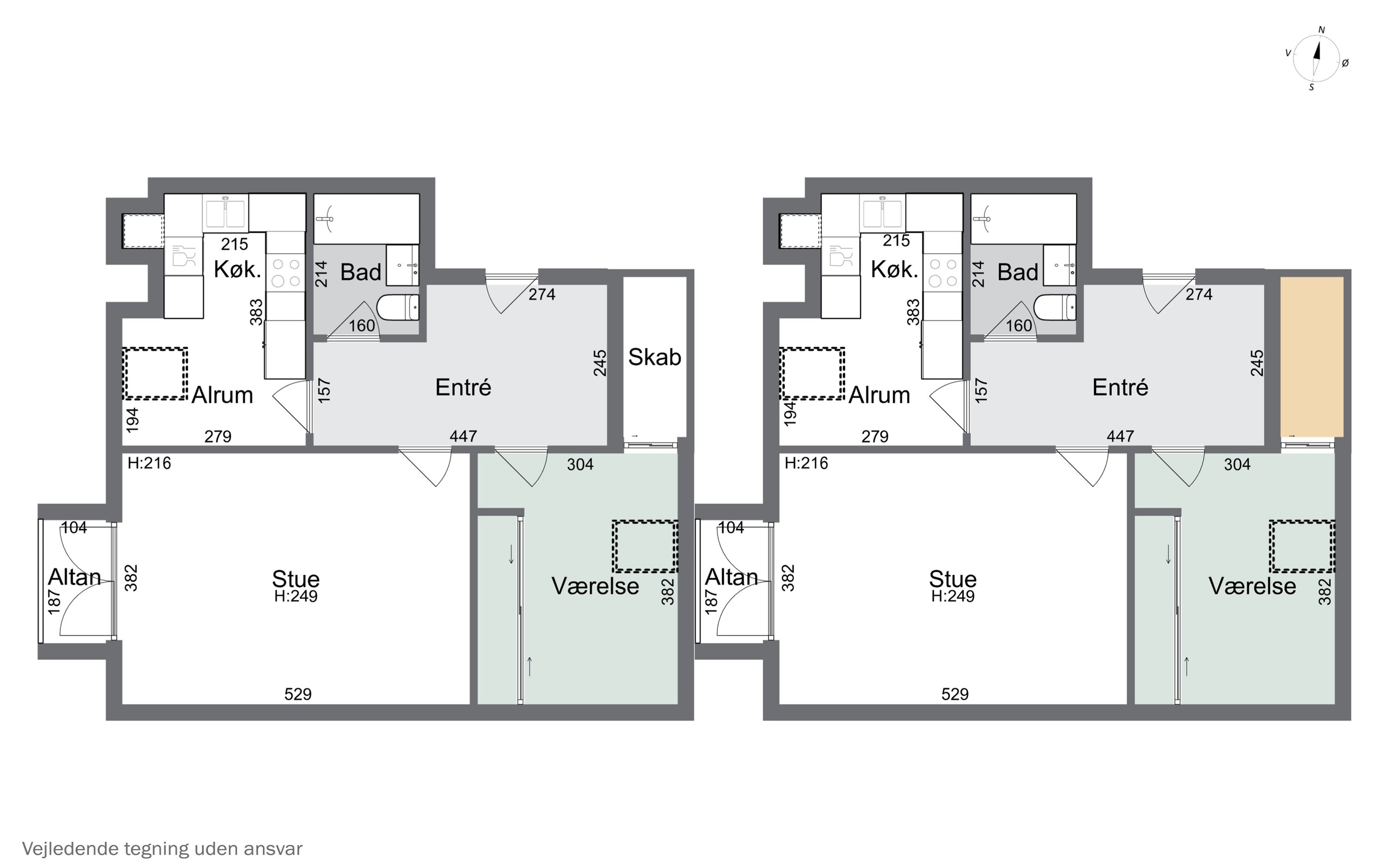 Plantegninger billede af (ikke aktuel) Amagerbrogade 244, 4. tv., 2300 København S