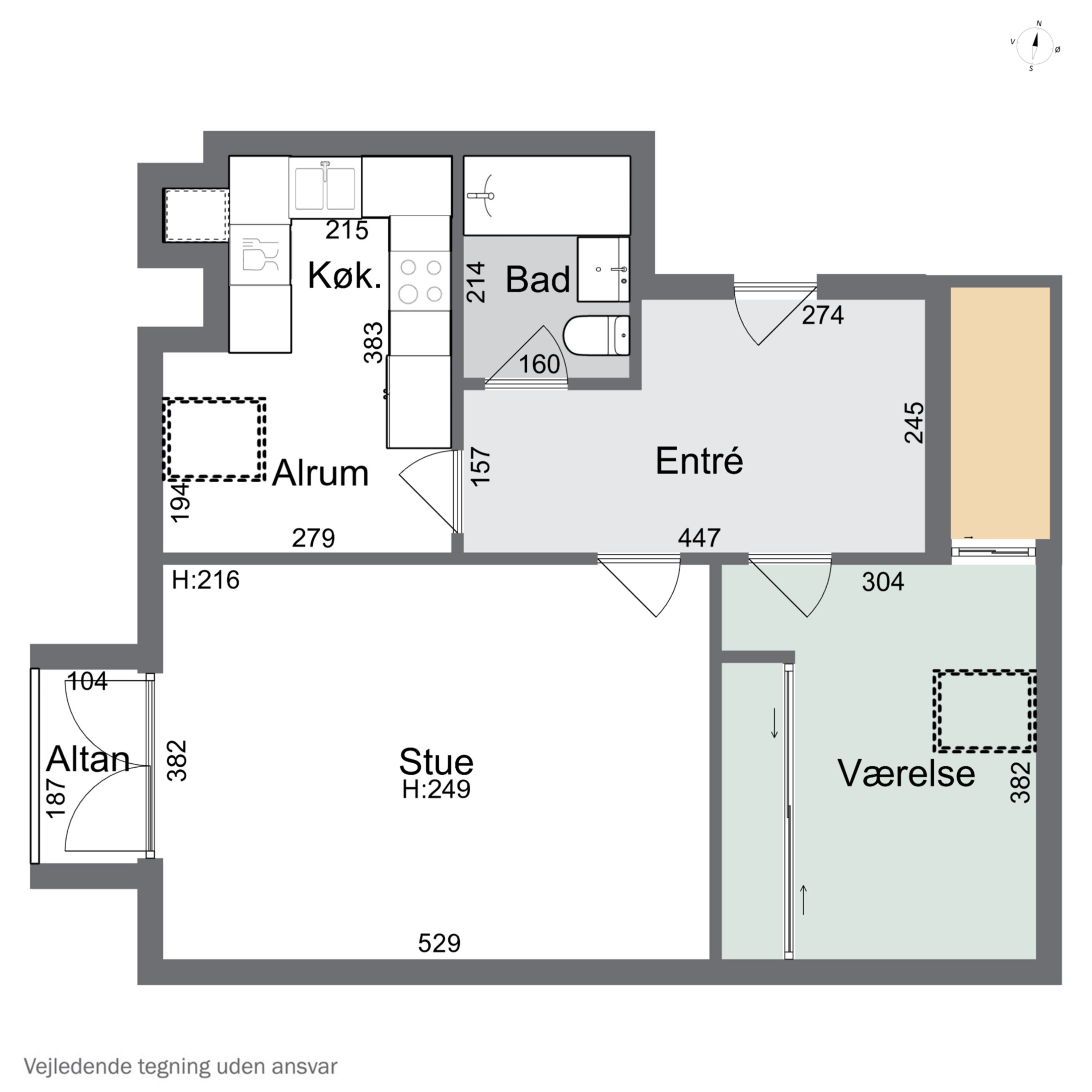 Plantegninger billede af (ikke aktuel) Amagerbrogade 244, 4. tv., 2300 København S