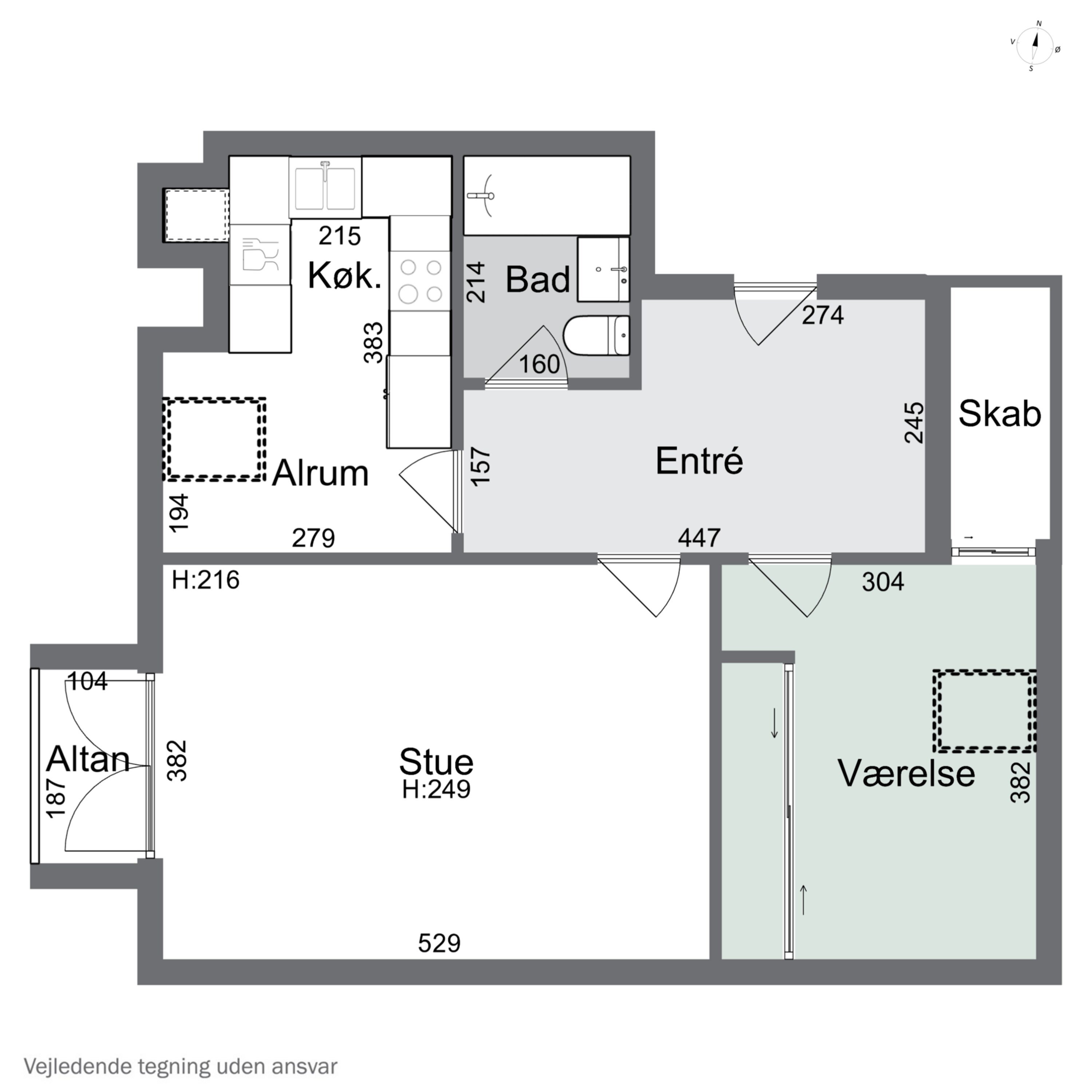 Plantegninger billede af (ikke aktuel) Amagerbrogade 244, 4. tv., 2300 København S