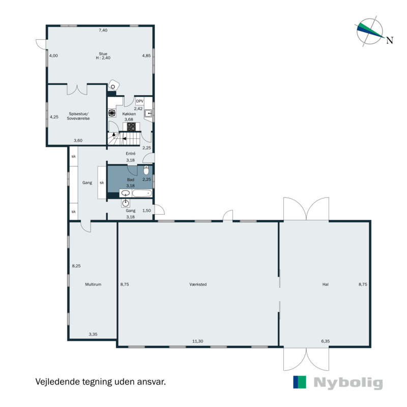 Plantegninger billede af Kronborgvej 14, Veerst, 6600 Vejen