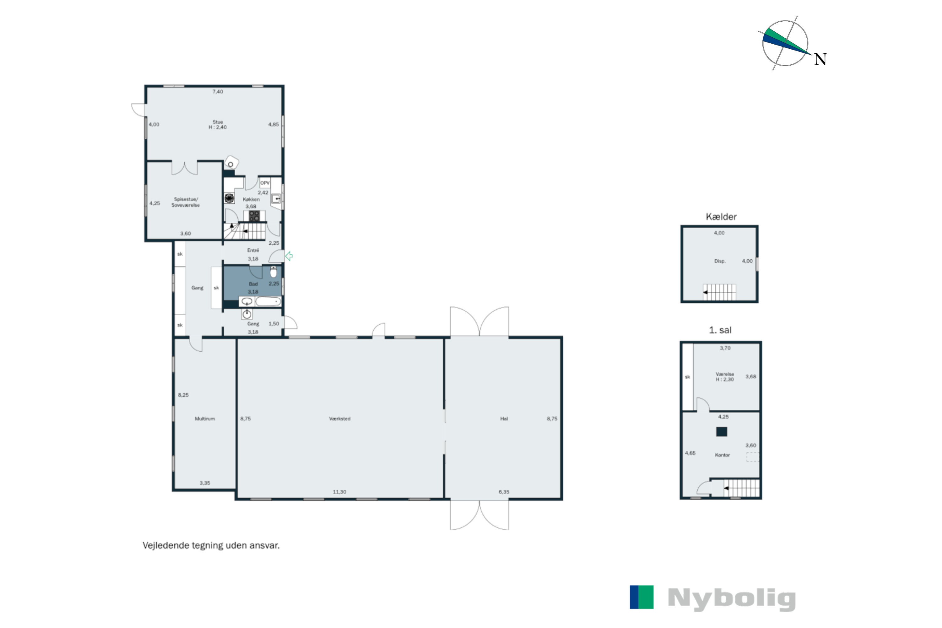 Plantegninger billede af Kronborgvej 14, Veerst, 6600 Vejen