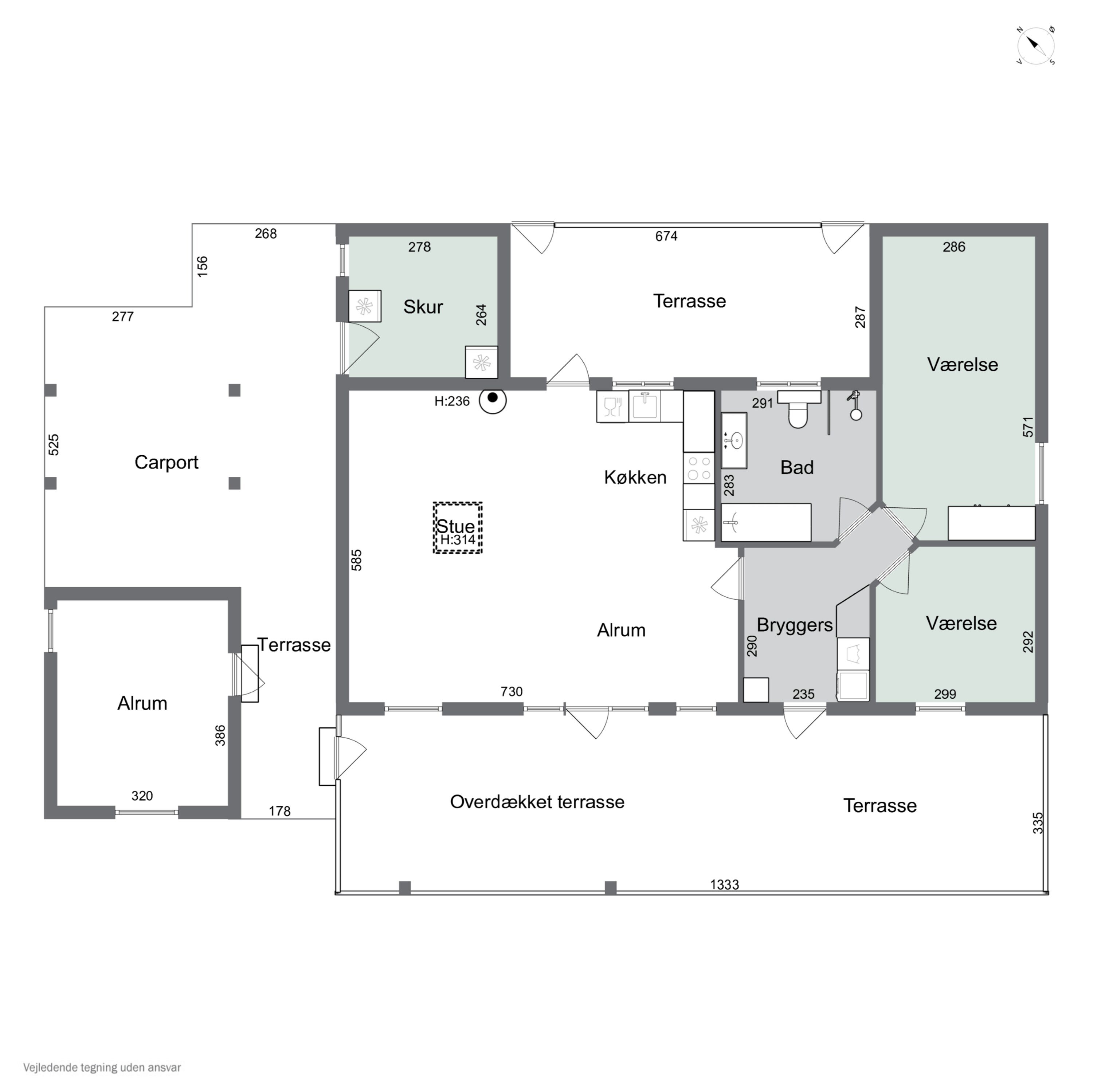 Plantegninger billede af Novembervej 3, Skal Klit, 9800 Hjørring