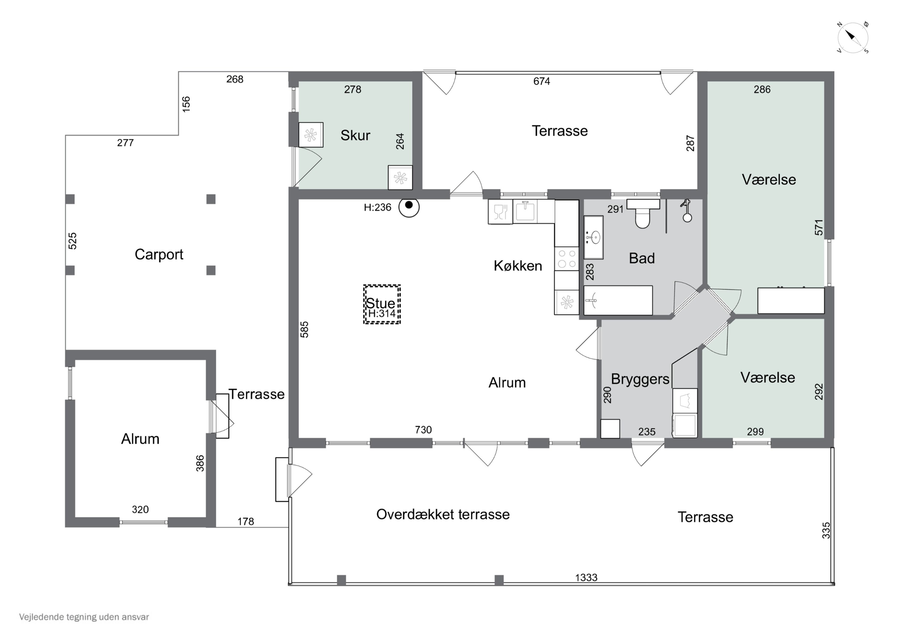 Plantegninger billede af Novembervej 3, Skal Klit, 9800 Hjørring