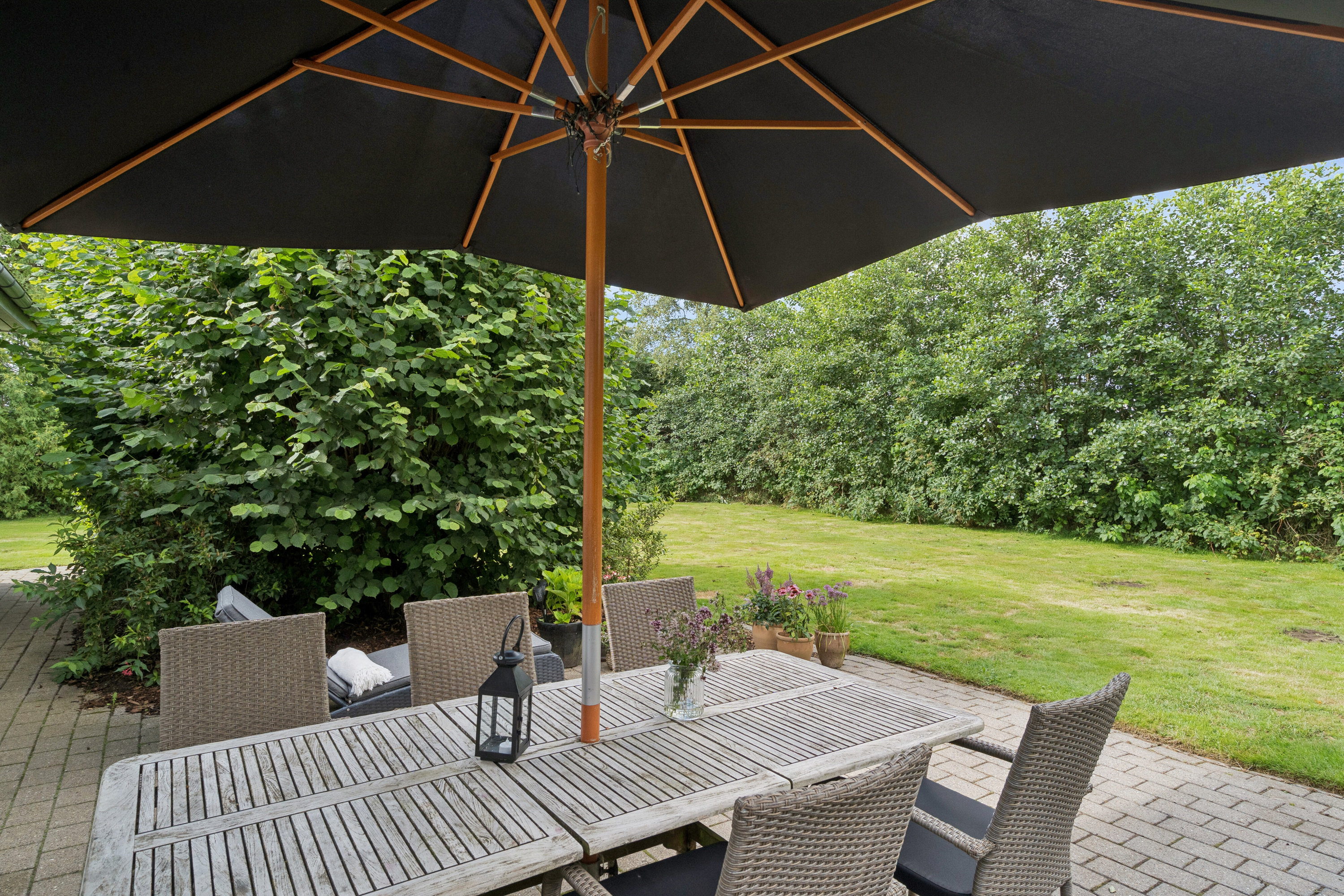 Fremhævet terrasse billede i fuldskærmstilstand. Billede af Elsborgvej 24, Sjørslev, 8620 Kjellerup