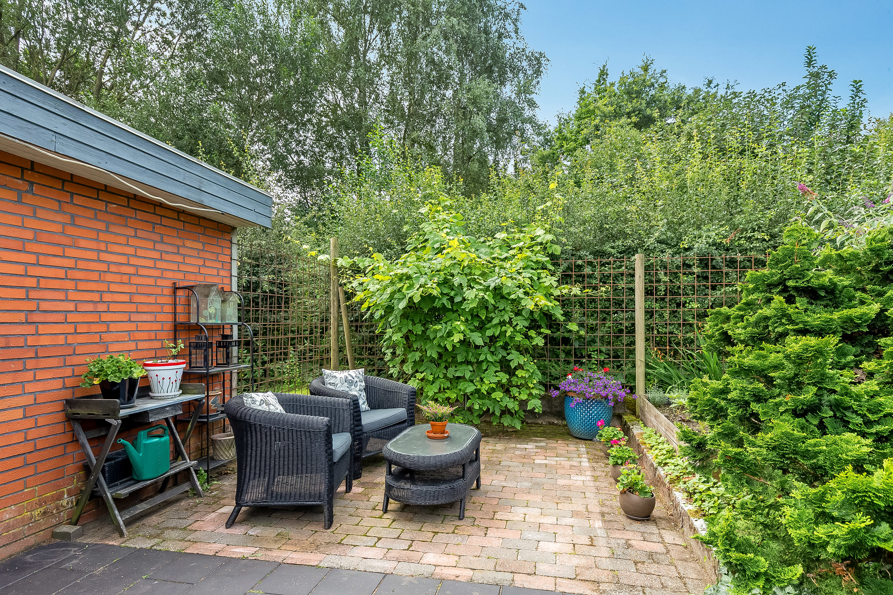 Fremhævet terrasse billede i fuldskærmstilstand. Billede af Fælledvej 16, Bramdrupdam, 6000 Kolding