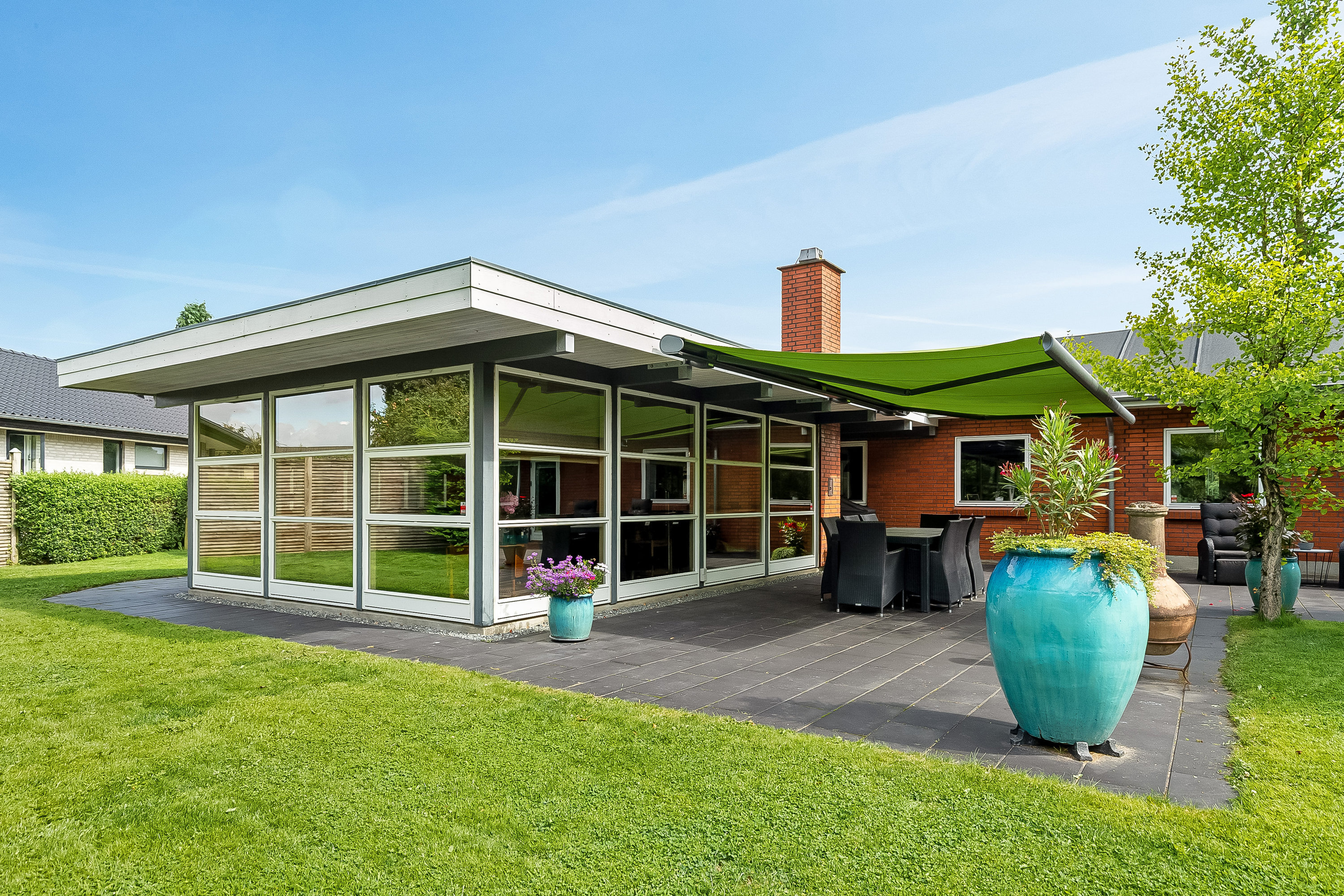 Fremhævet terrasse billede i fuldskærmstilstand. Billede af Fælledvej 16, Bramdrupdam, 6000 Kolding