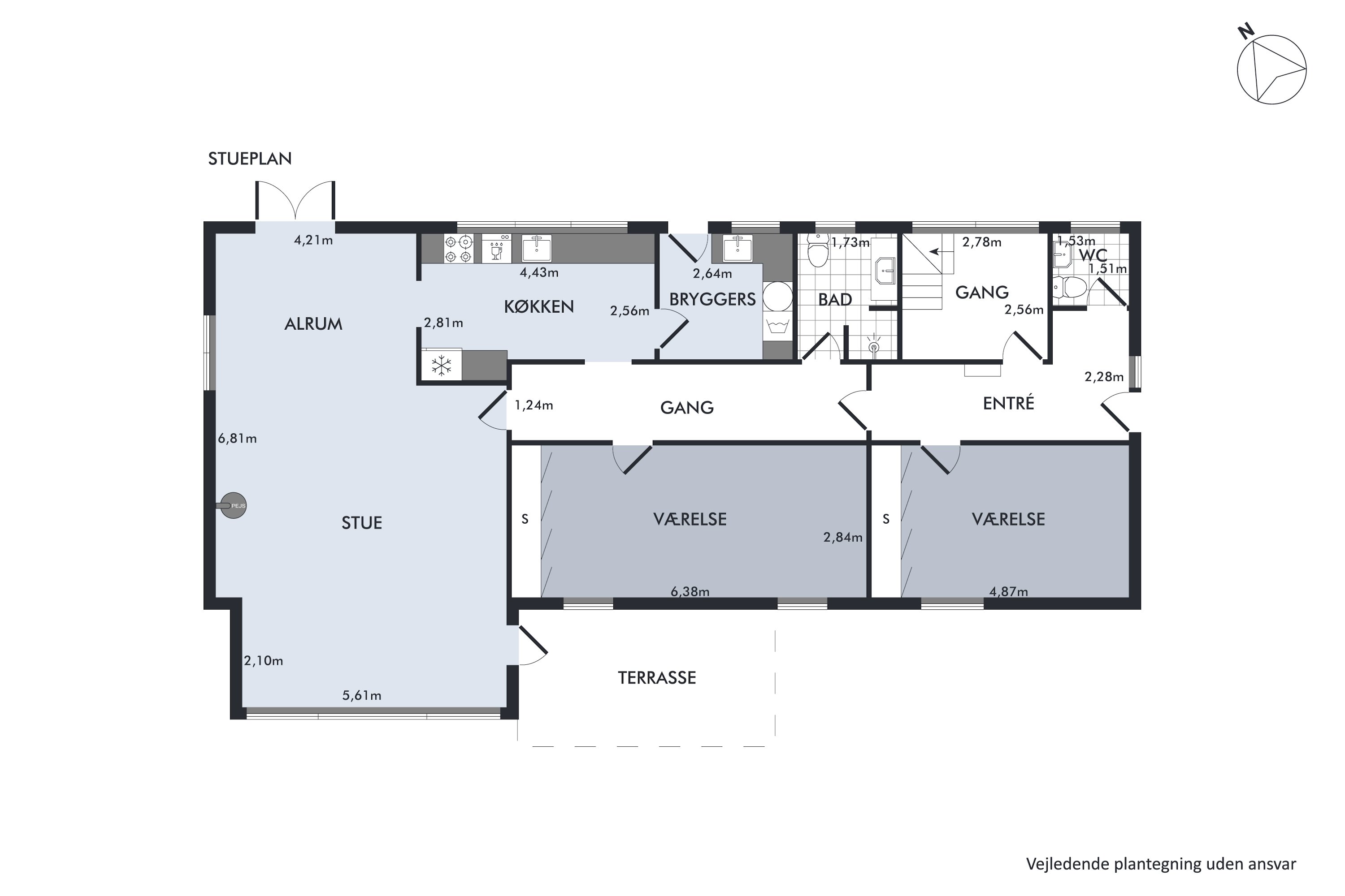 Plantegninger billede af Damsbrovej 52, Norring, 8382 Hinnerup
