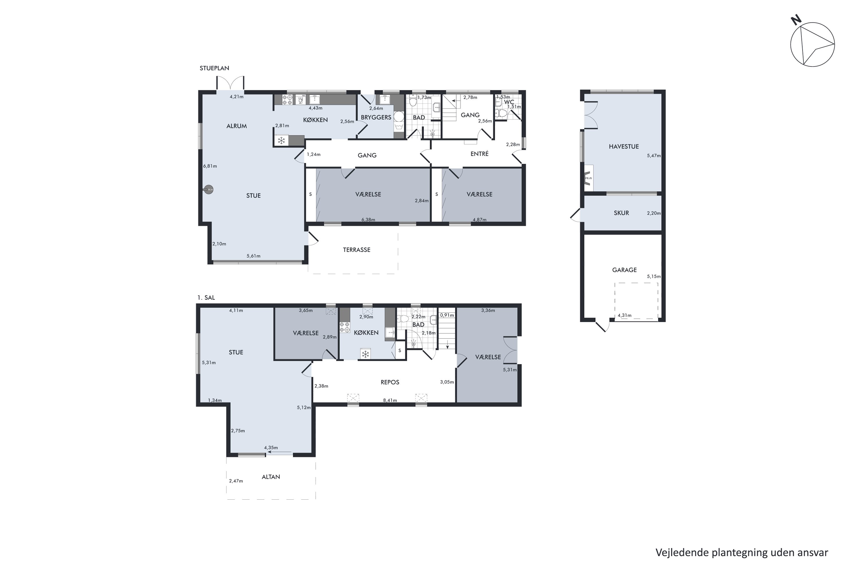 Plantegninger billede af Damsbrovej 52, Norring, 8382 Hinnerup