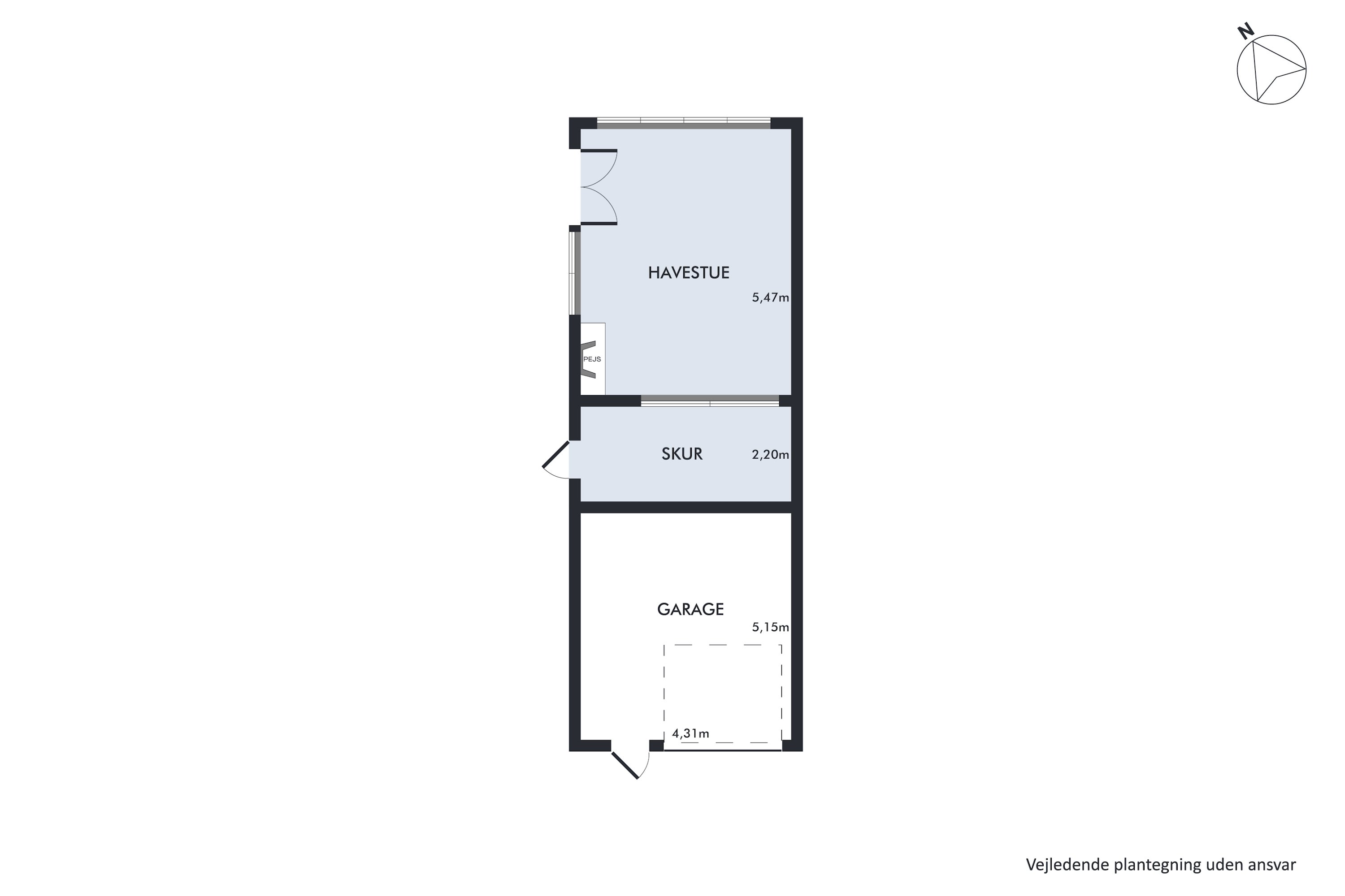 Plantegninger billede af Damsbrovej 52, Norring, 8382 Hinnerup
