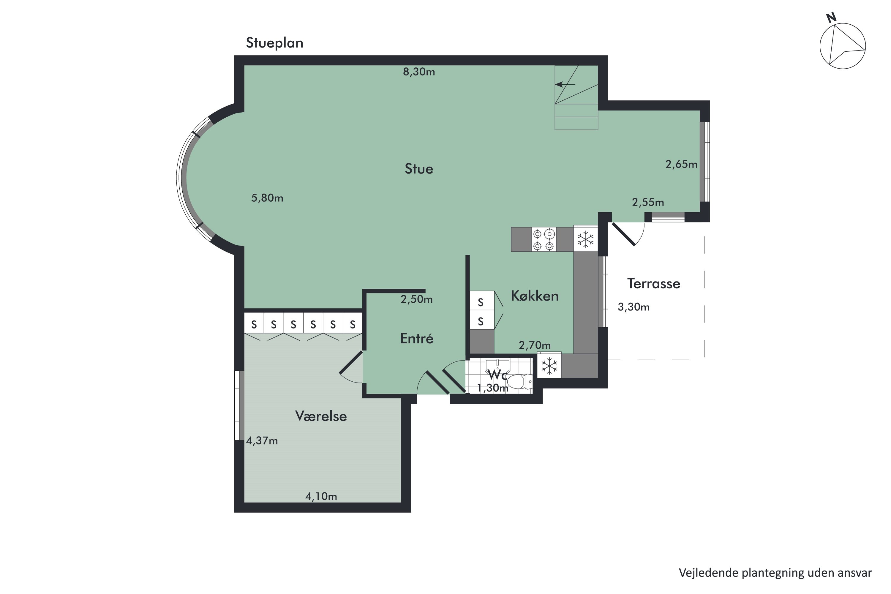 Plantegninger billede af Kong Christians Alle 21, st.., 9000 Aalborg