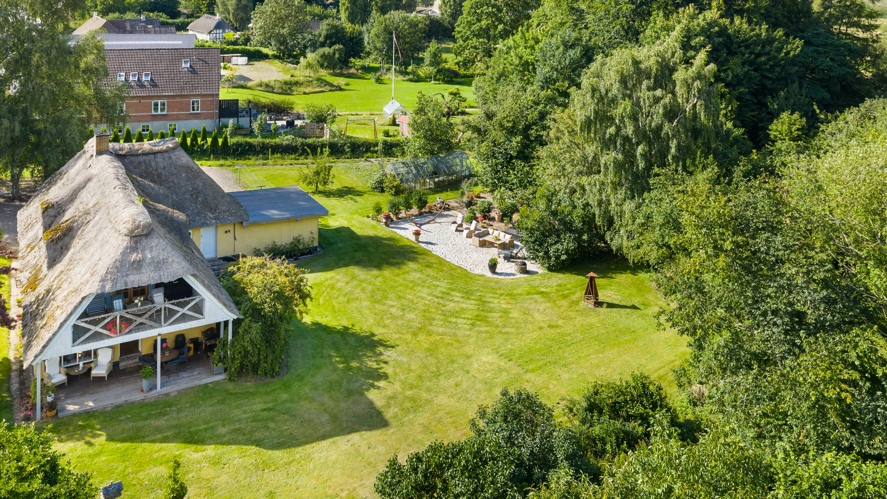 Fremhævet luftfoto billede i fuldskærmstilstand. Billede af Assensvej 272, 5642 Millinge