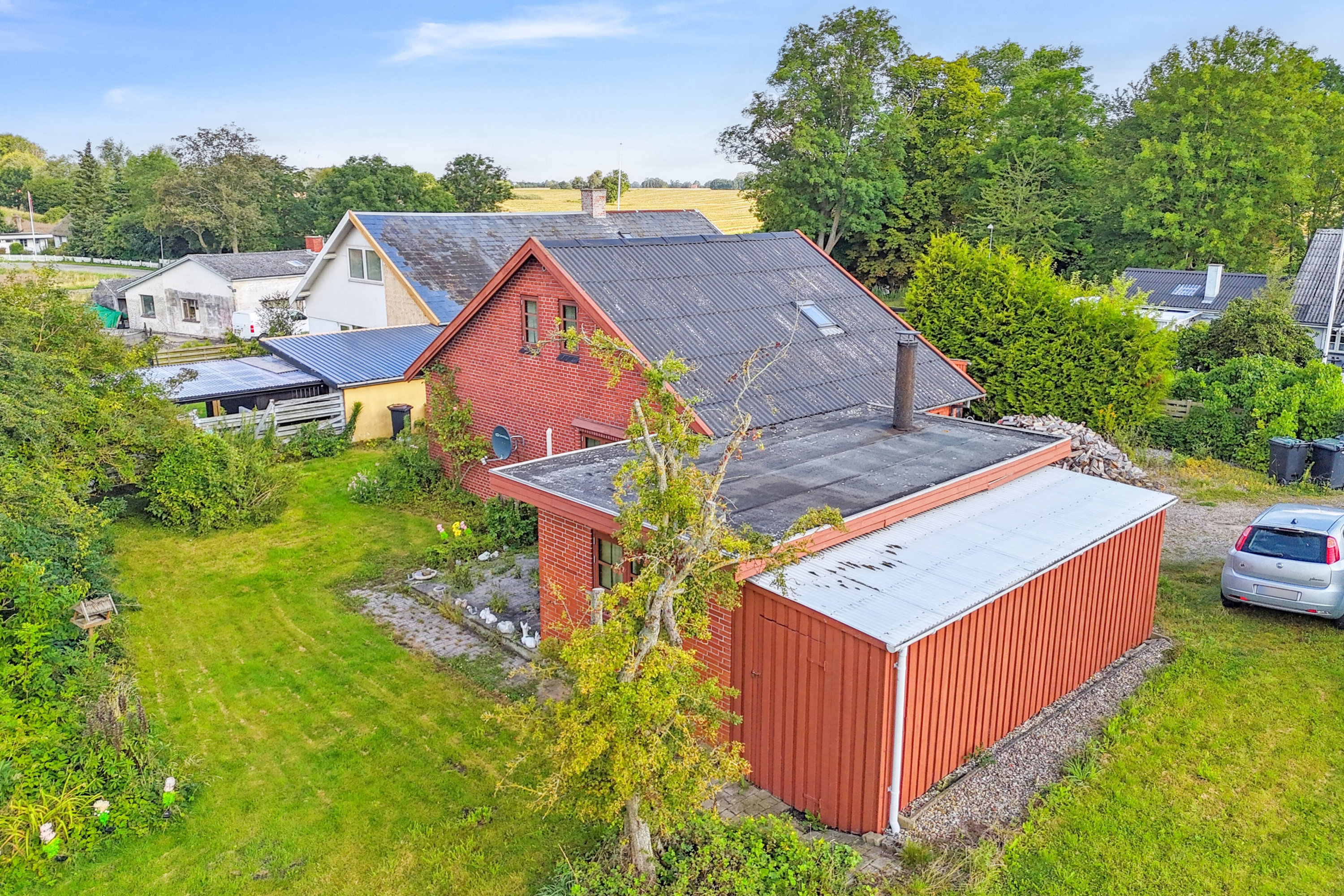 Fremhævet set fra haven billede i fuldskærmstilstand. Billede af Hyllestedvej 22, Hyllested, 4261 Dalmose