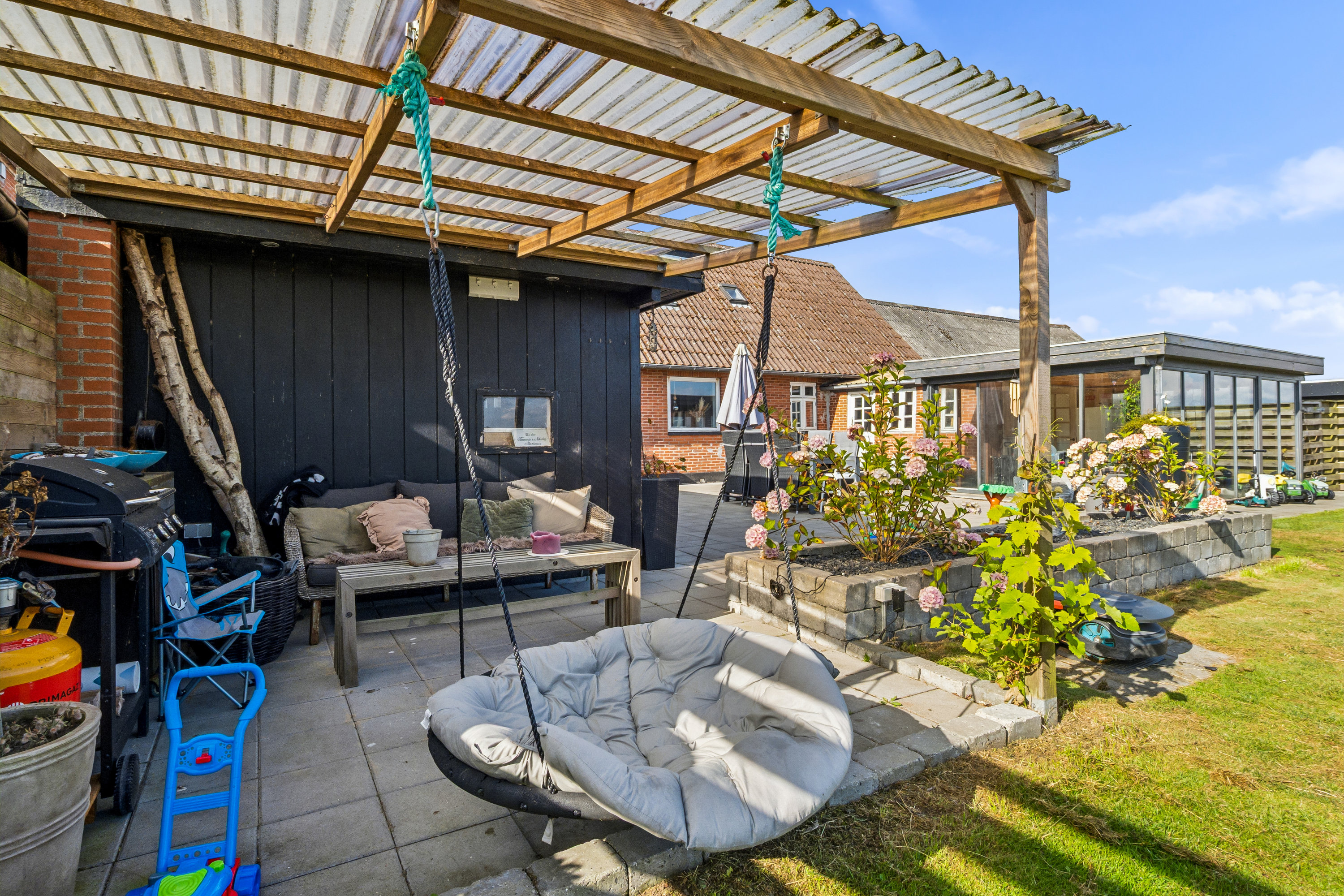 Fremhævet overdækket terrasse billede i fuldskærmstilstand. Billede af Sundbyvej 122, Sundby, 7950 Erslev