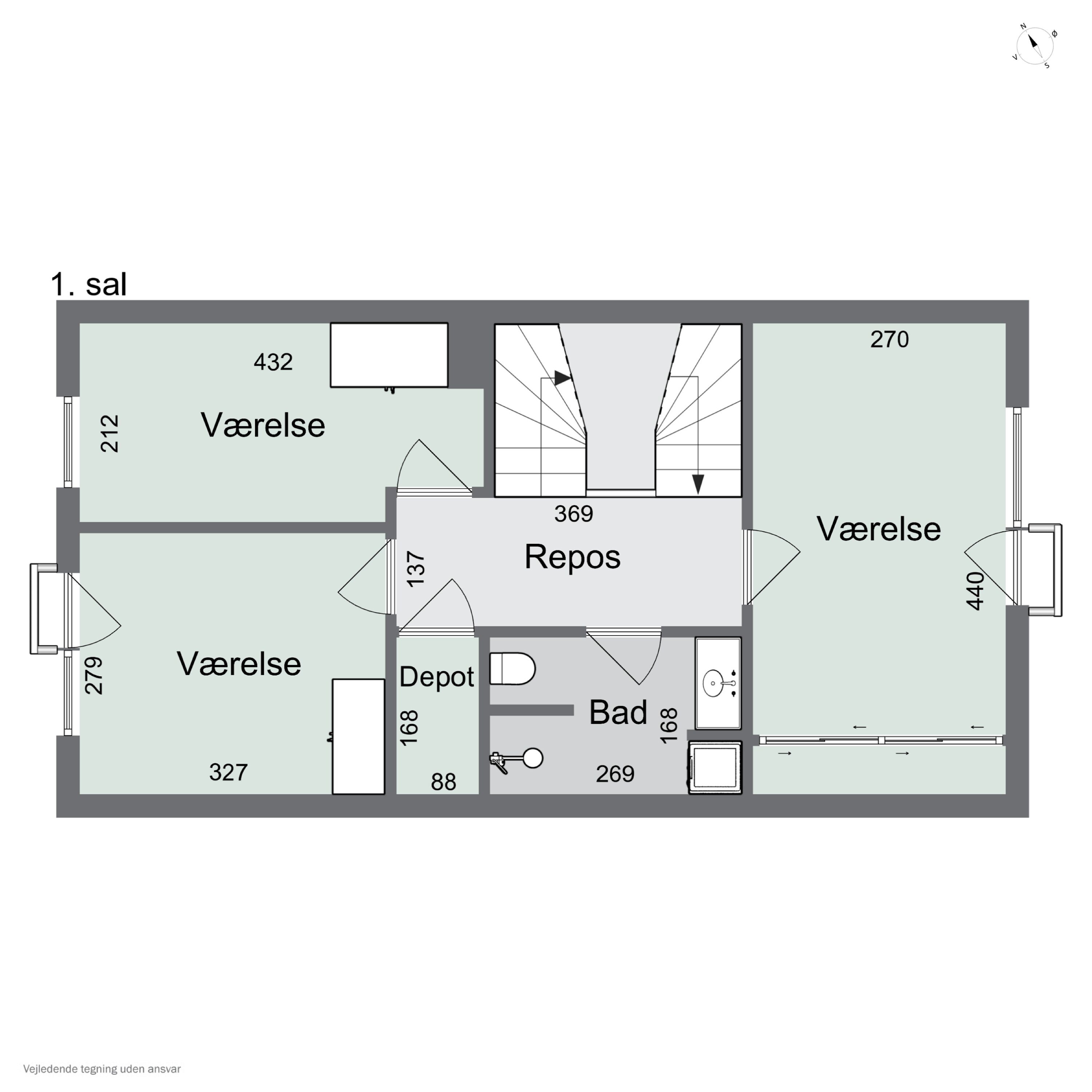 Plantegninger billede af Alliancevej 8B, 2. 4., 2450 København SV