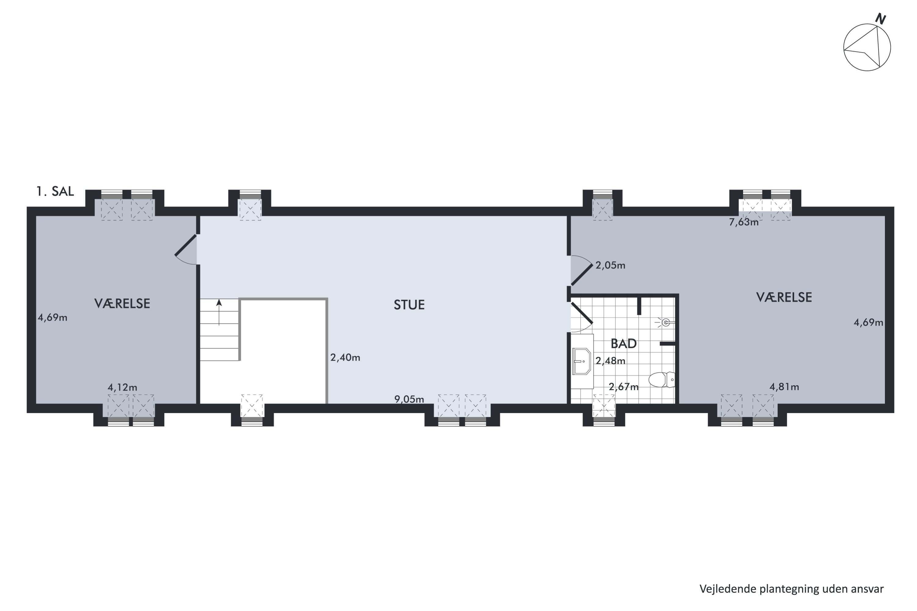 Plantegninger billede af Haarvej 19, Sandby, 8382 Hinnerup
