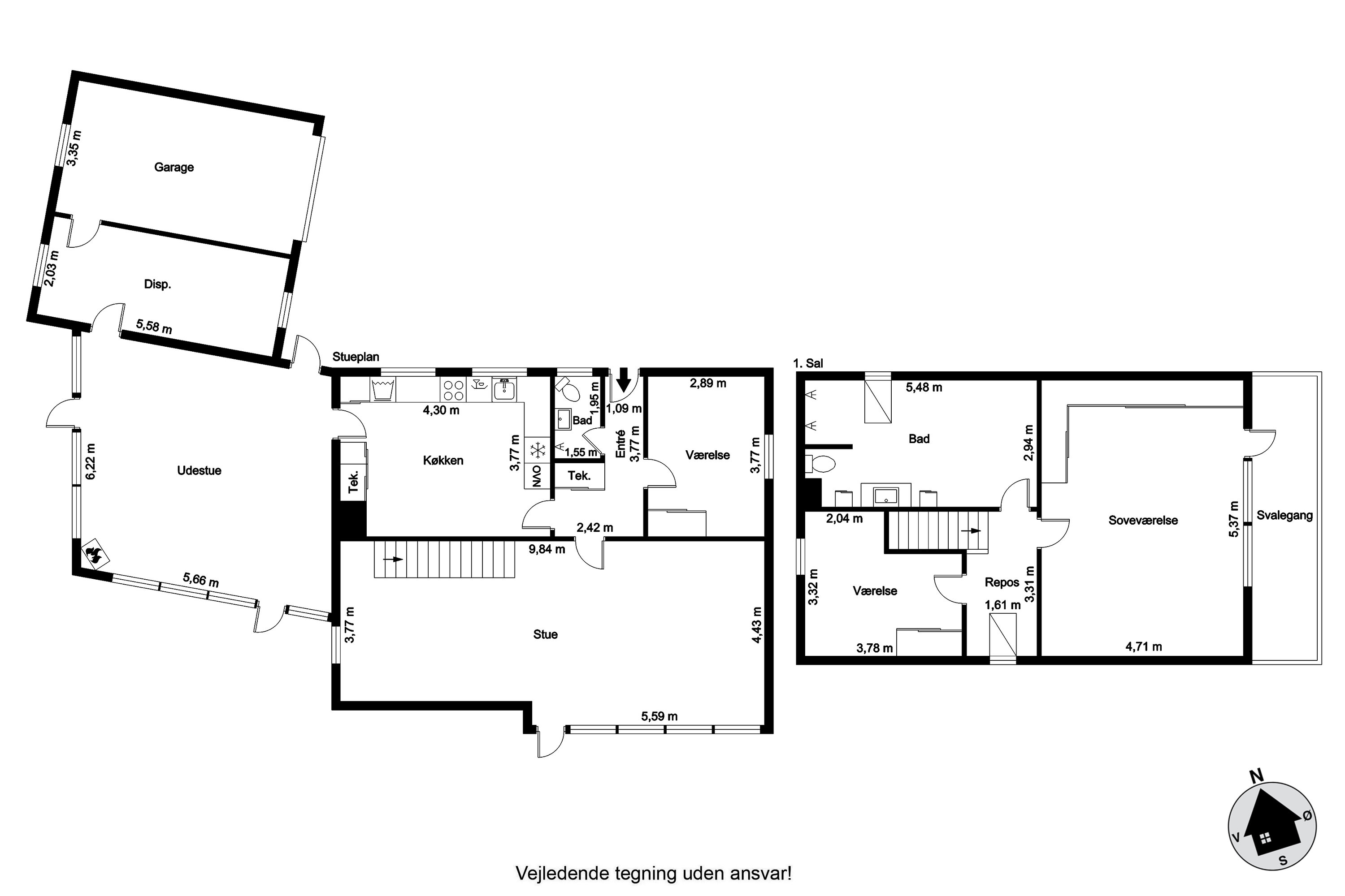Plantegninger billede af Stationsvej 34, 9970 Strandby